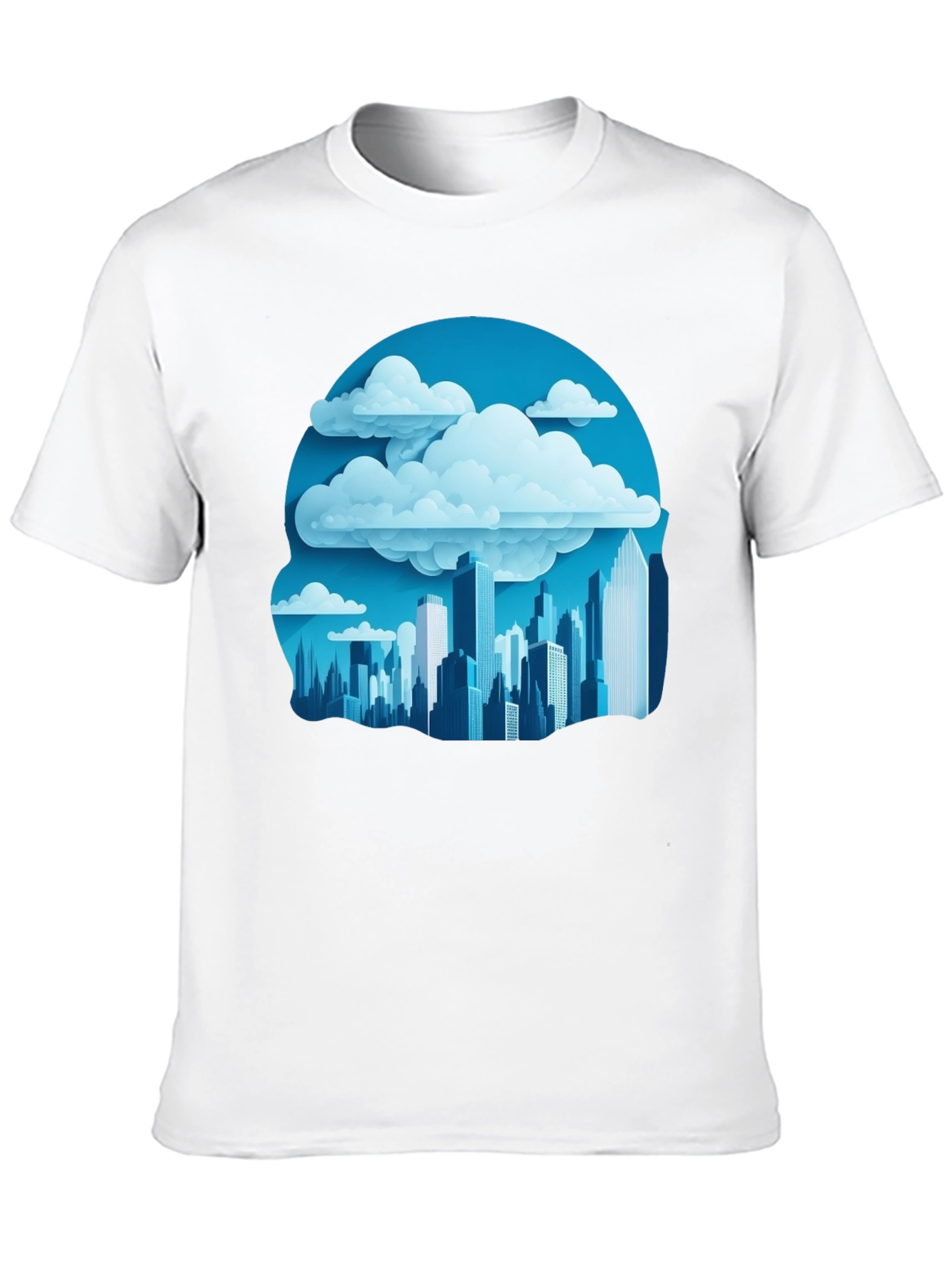Cityscape Cloudscape Graphic Tee - Urban Style