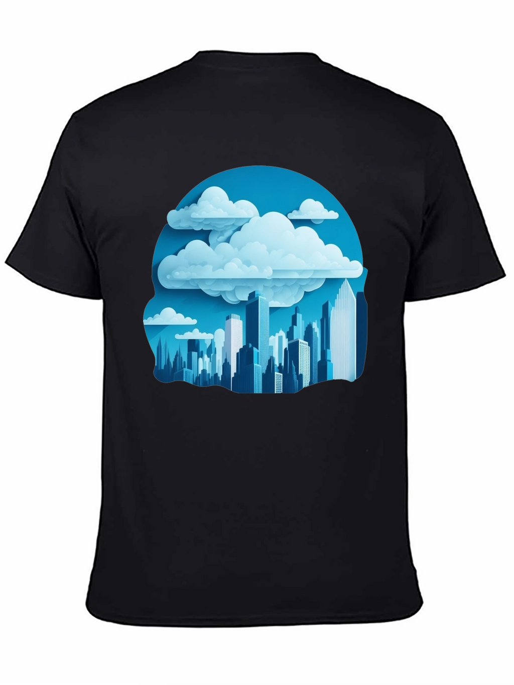 Cityscape Cloudscape Graphic Tee - Urban Style