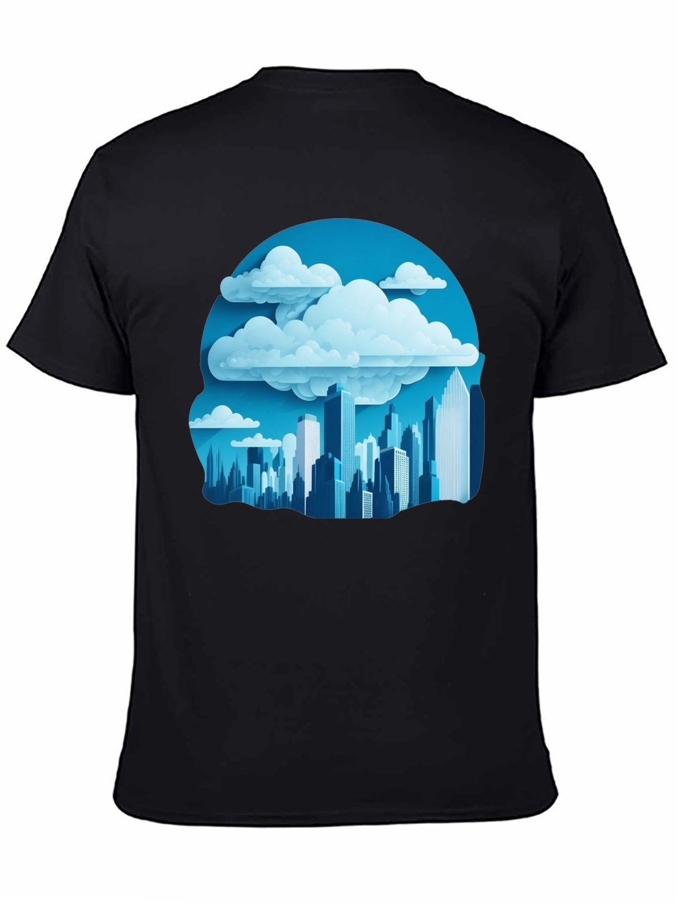 Cityscape Cloudscape Graphic Tee - Urban Style