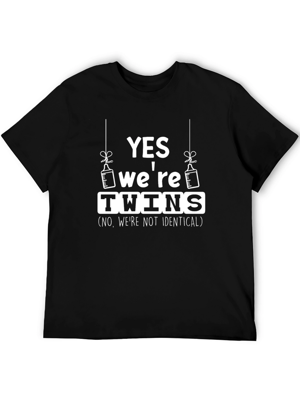 Yes Were Twins T-Shirt - Funny Baby Announcement Tee