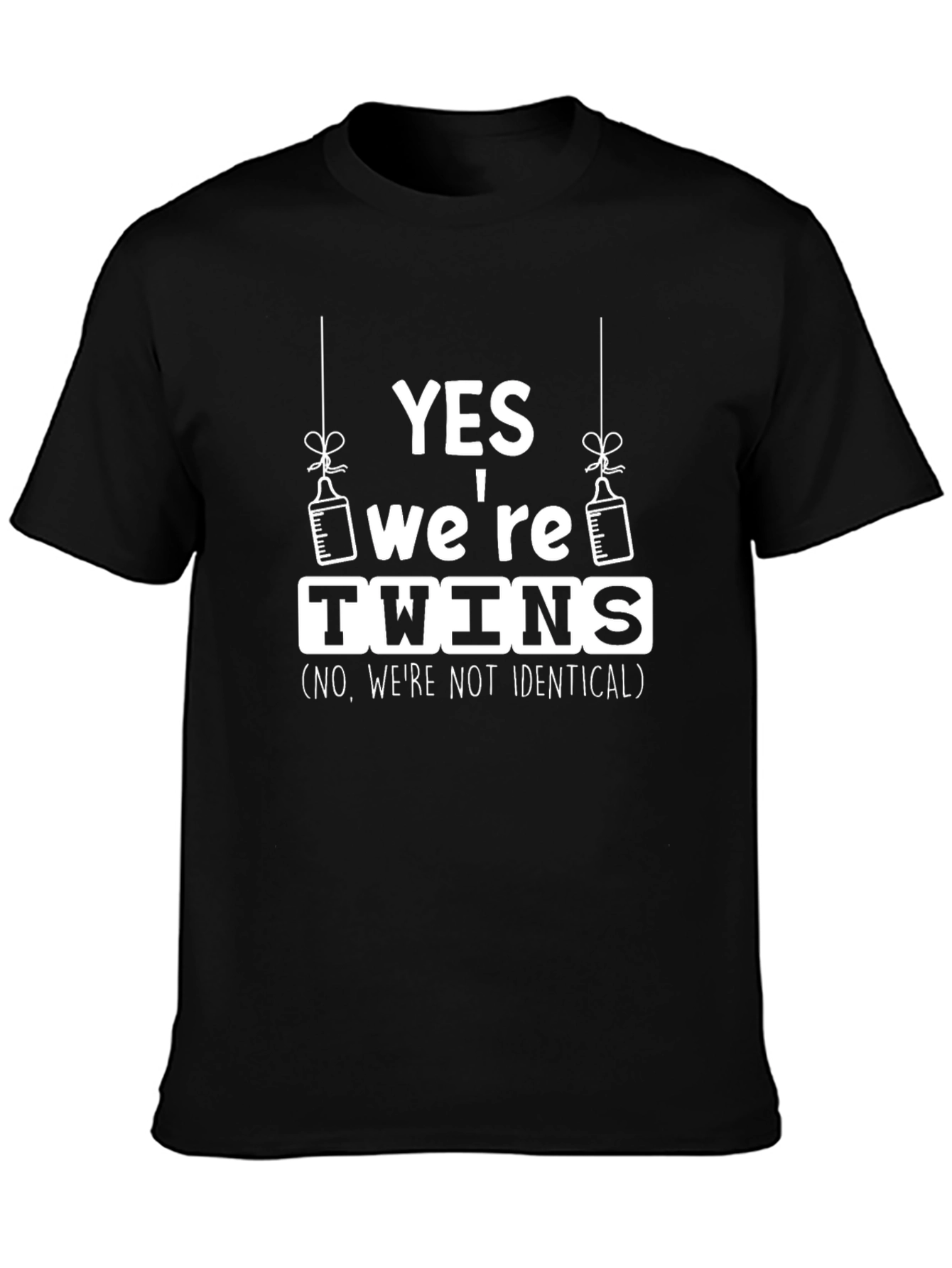 Yes Were Twins T-Shirt - Funny Baby Announcement Tee