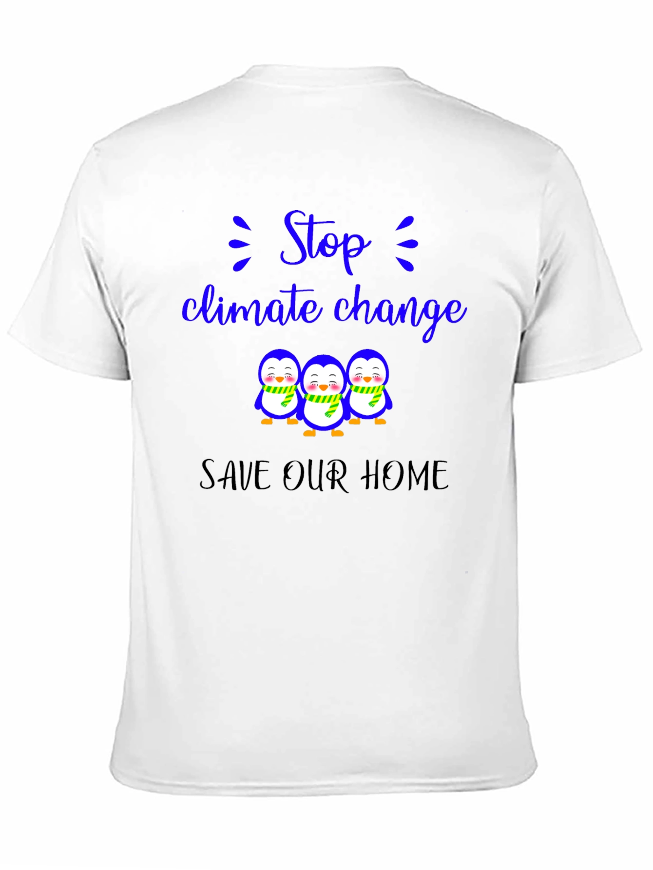 Climate Change Penguin T-Shirt - Save Our Home!