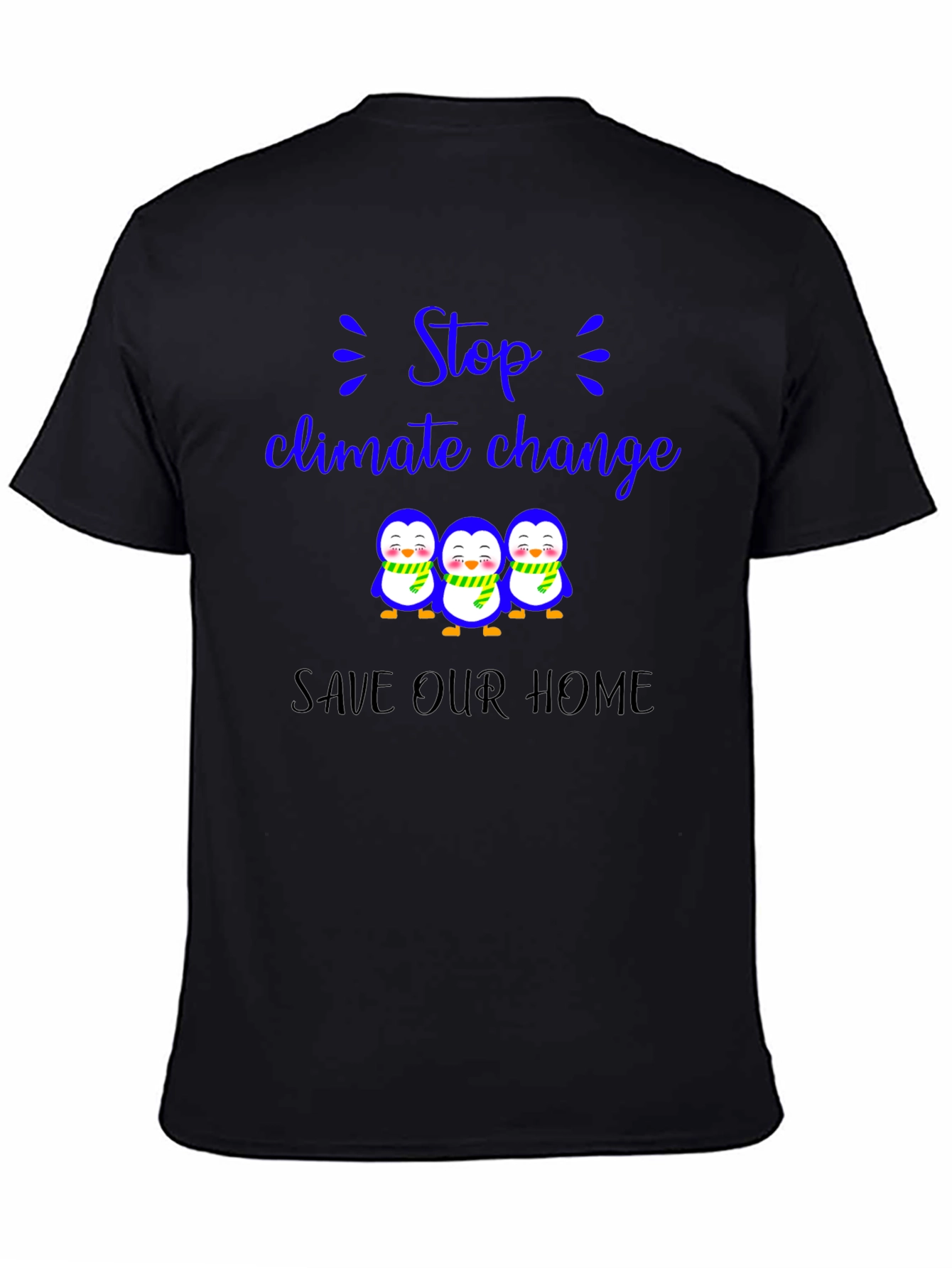 Climate Change Penguin T-Shirt - Save Our Home!