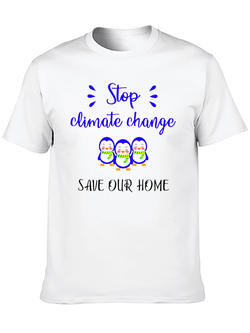 Climate Change Penguin T-Shirt - Save Our Home!