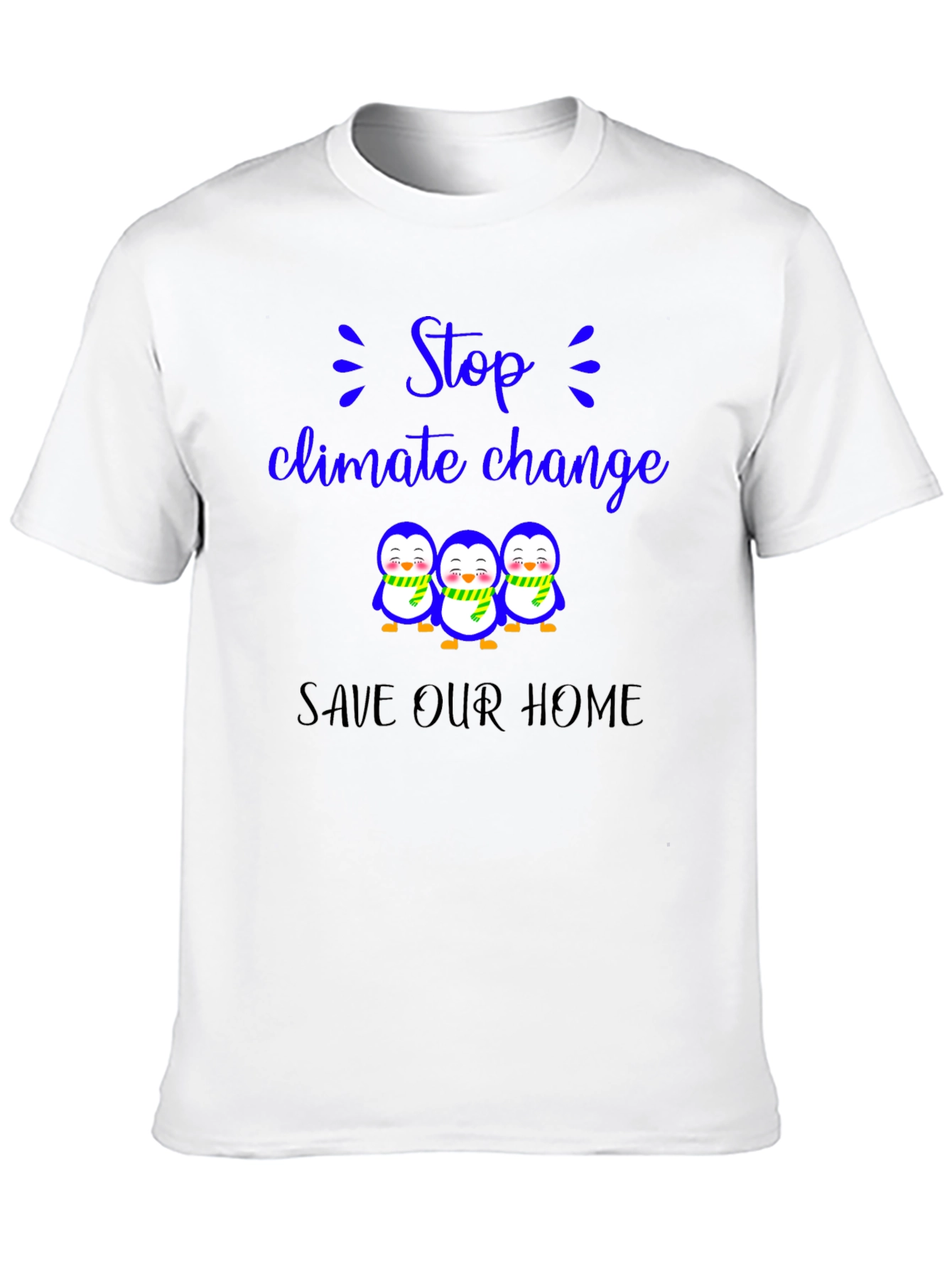 Climate Change Penguin T-Shirt - Save Our Home!
