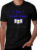 Climate Change Penguin T-Shirt - Save Our Home!