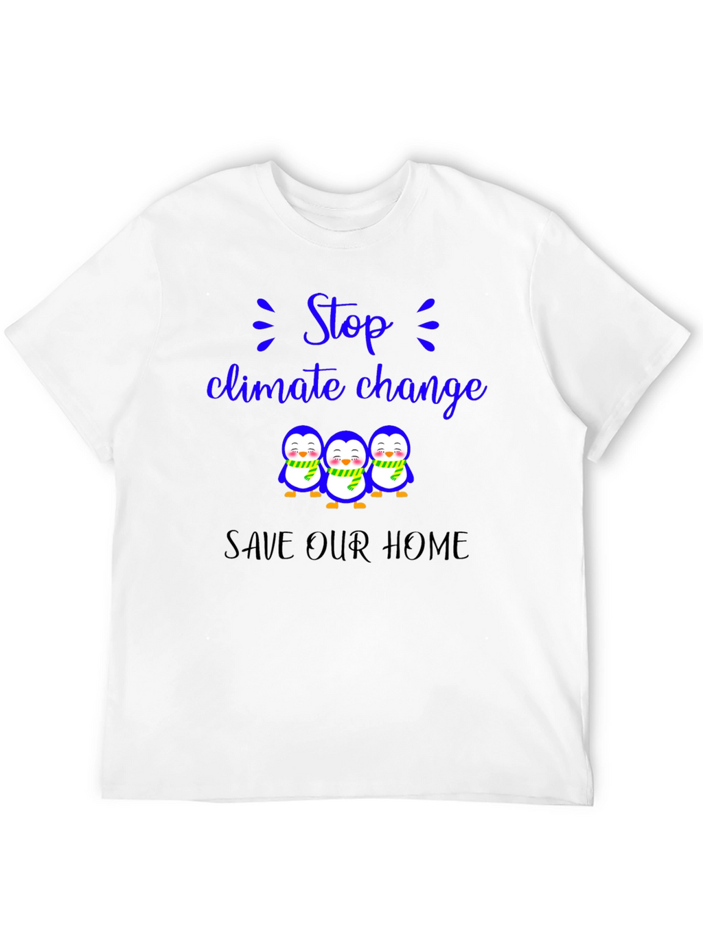 Climate Change Penguin T-Shirt - Save Our Home!