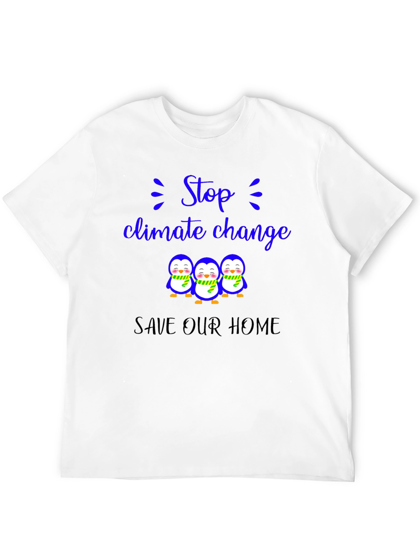 Climate Change Penguin T-Shirt - Save Our Home!