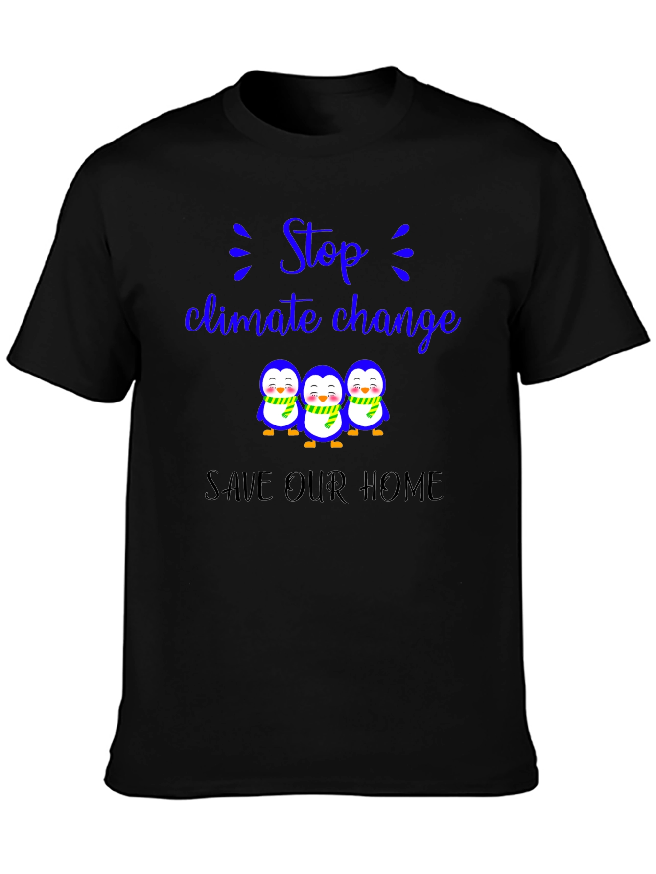 Climate Change Penguin T-Shirt - Save Our Home!