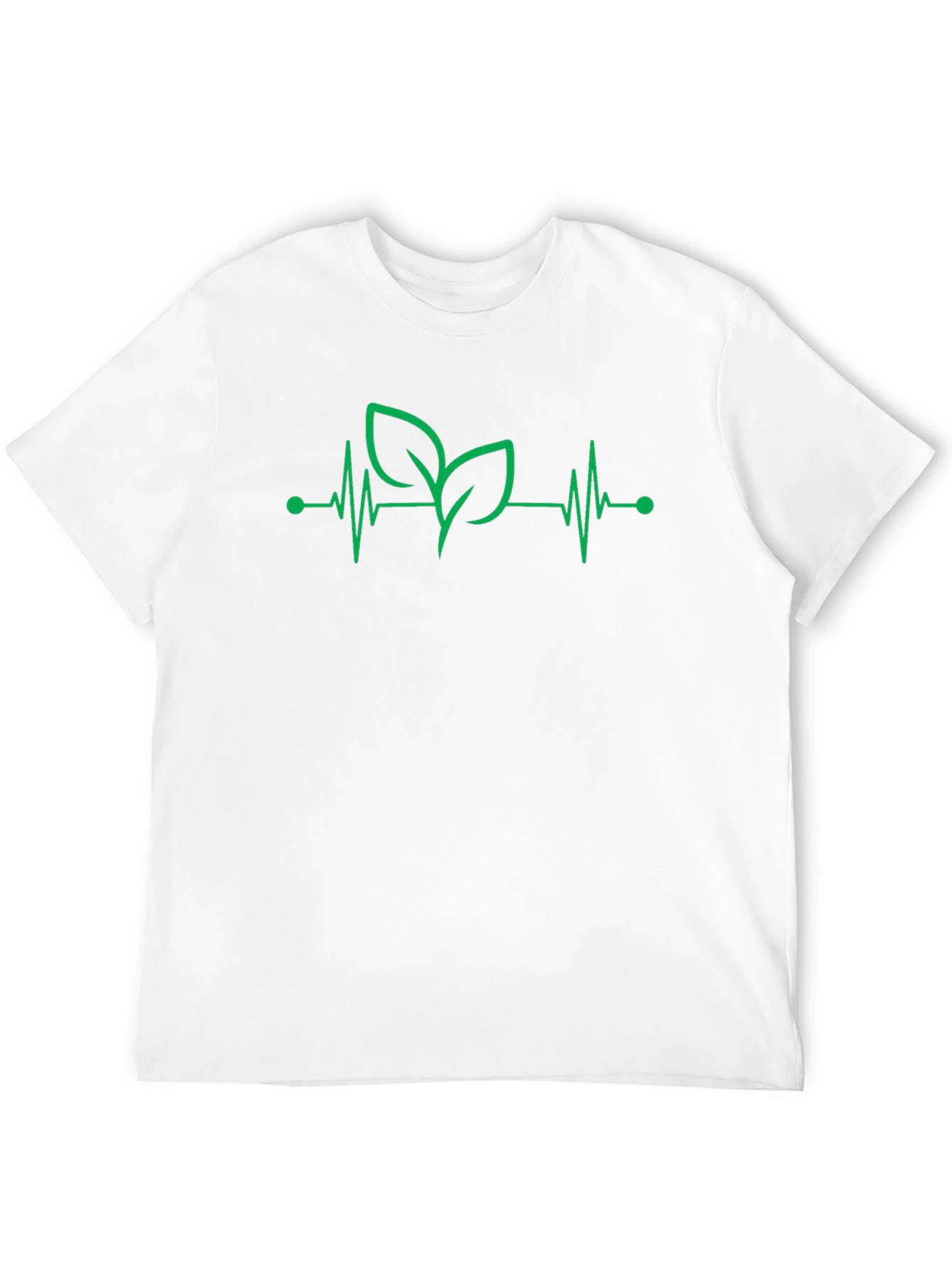 Green Heartbeat Leaf Graphic Tee