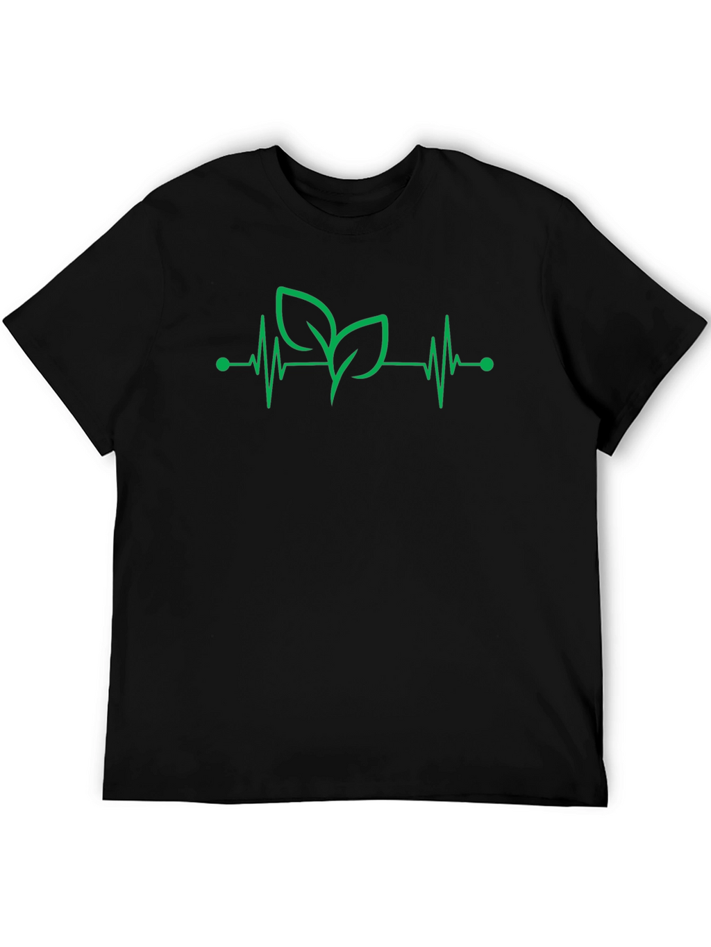Green Heartbeat Leaf Graphic Tee