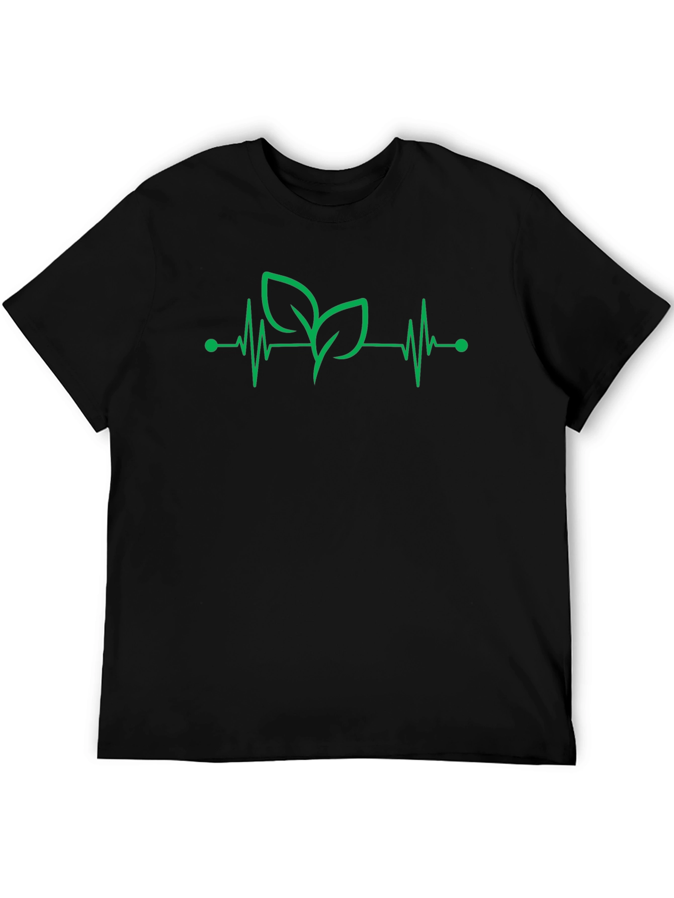 Green Heartbeat Leaf Graphic Tee