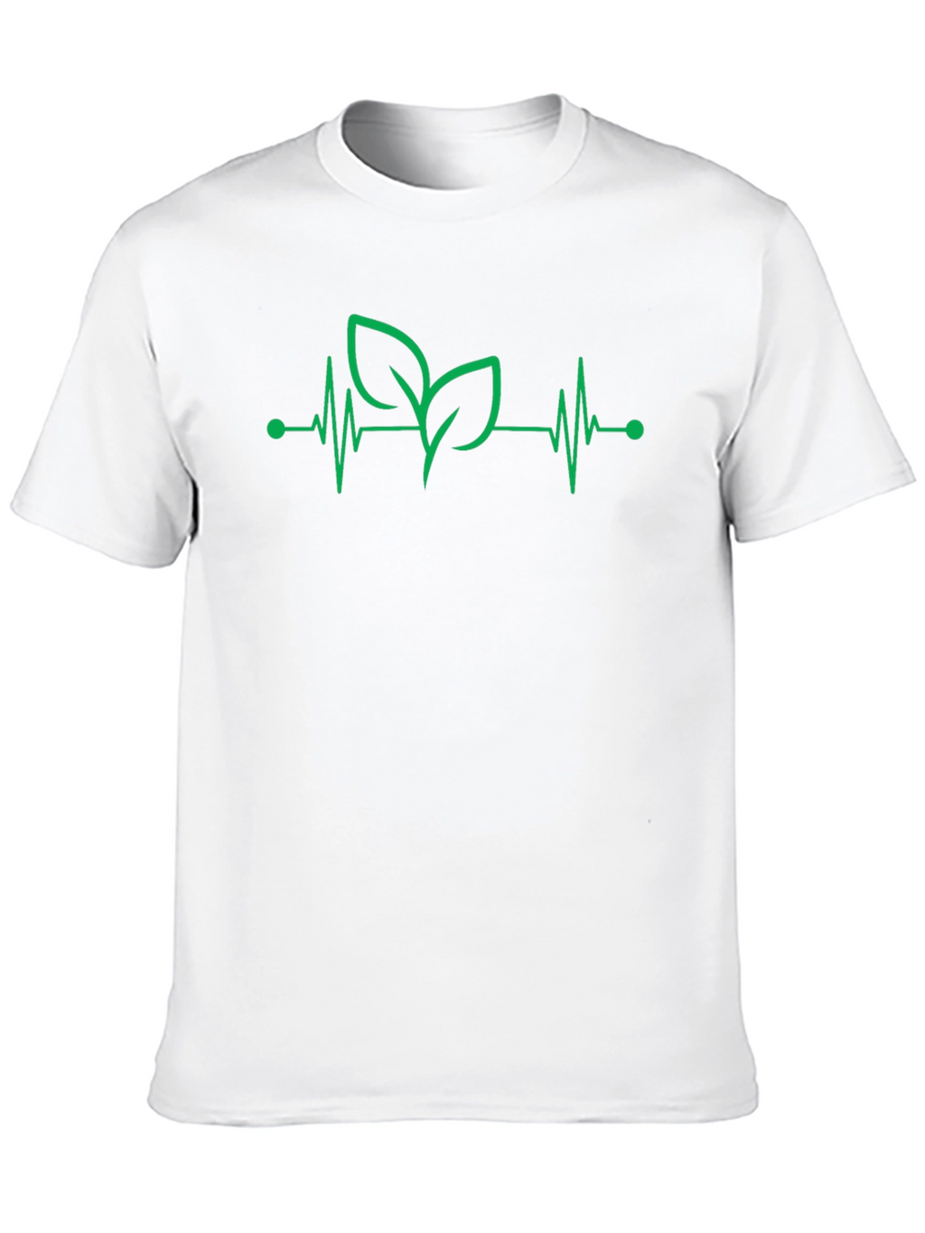 Green Heartbeat Leaf Graphic Tee