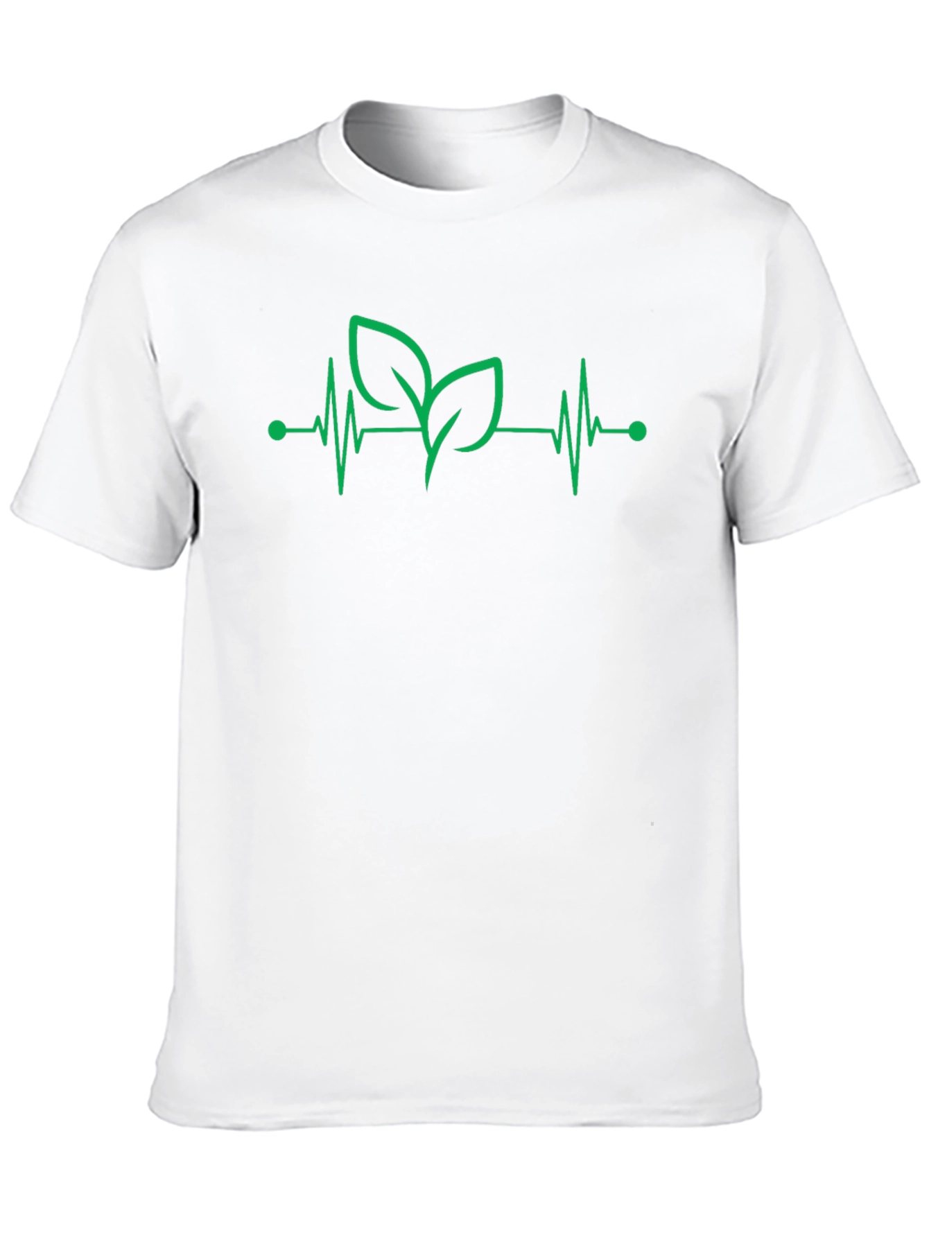 Green Heartbeat Leaf Graphic Tee