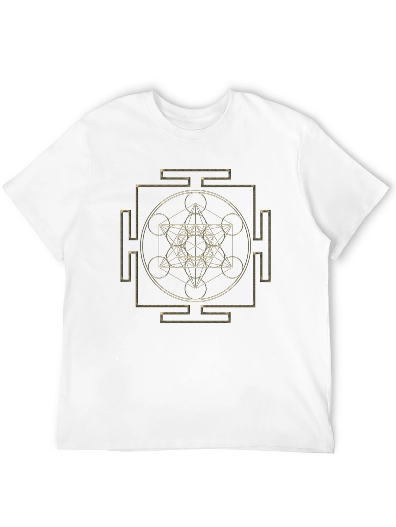 Geometric Pattern T-Shirt - Metatrons Cube Design