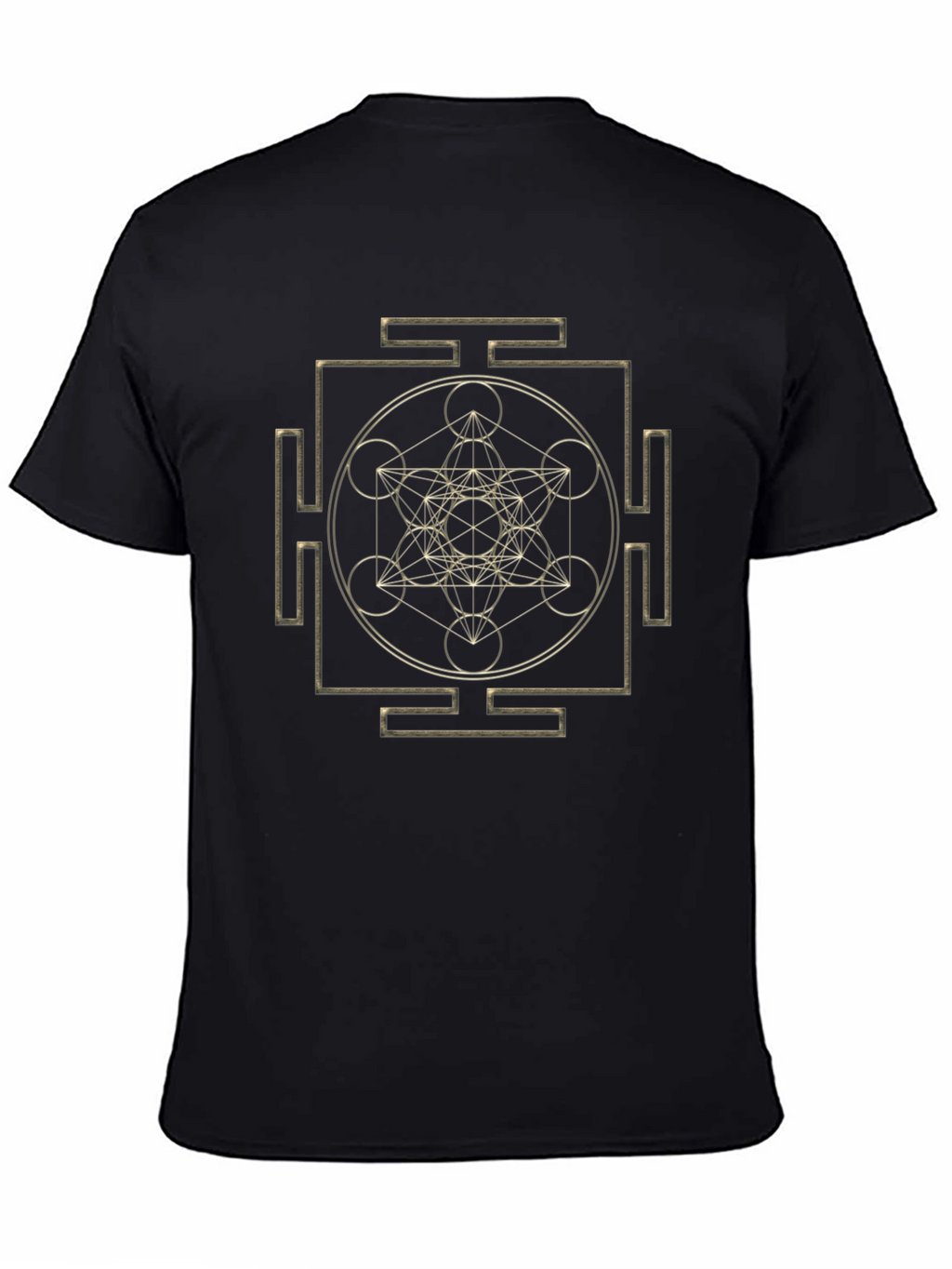Geometric Pattern T-Shirt - Metatrons Cube Design