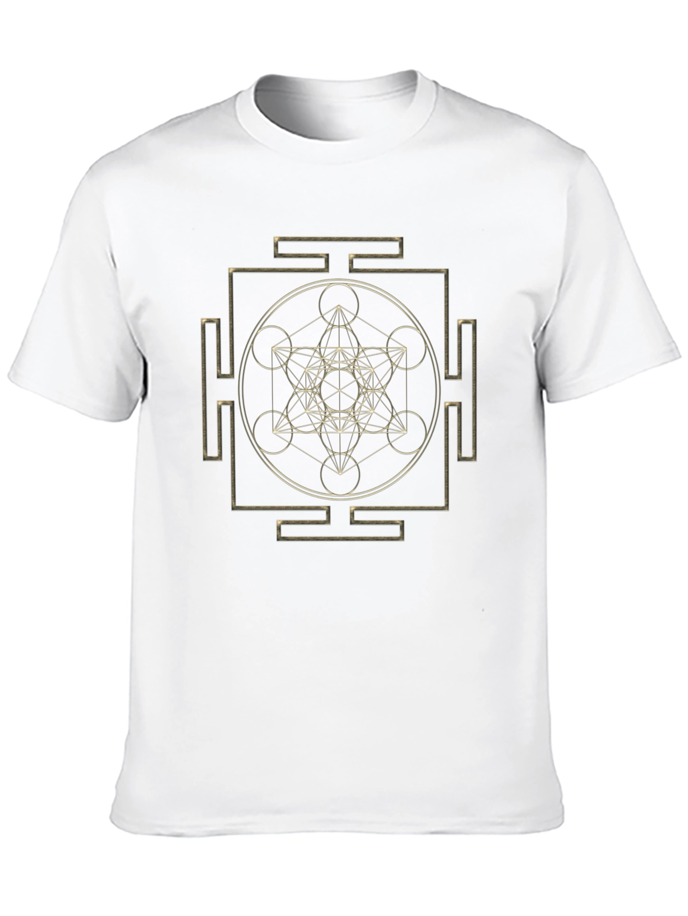 Geometric Pattern T-Shirt - Metatrons Cube Design