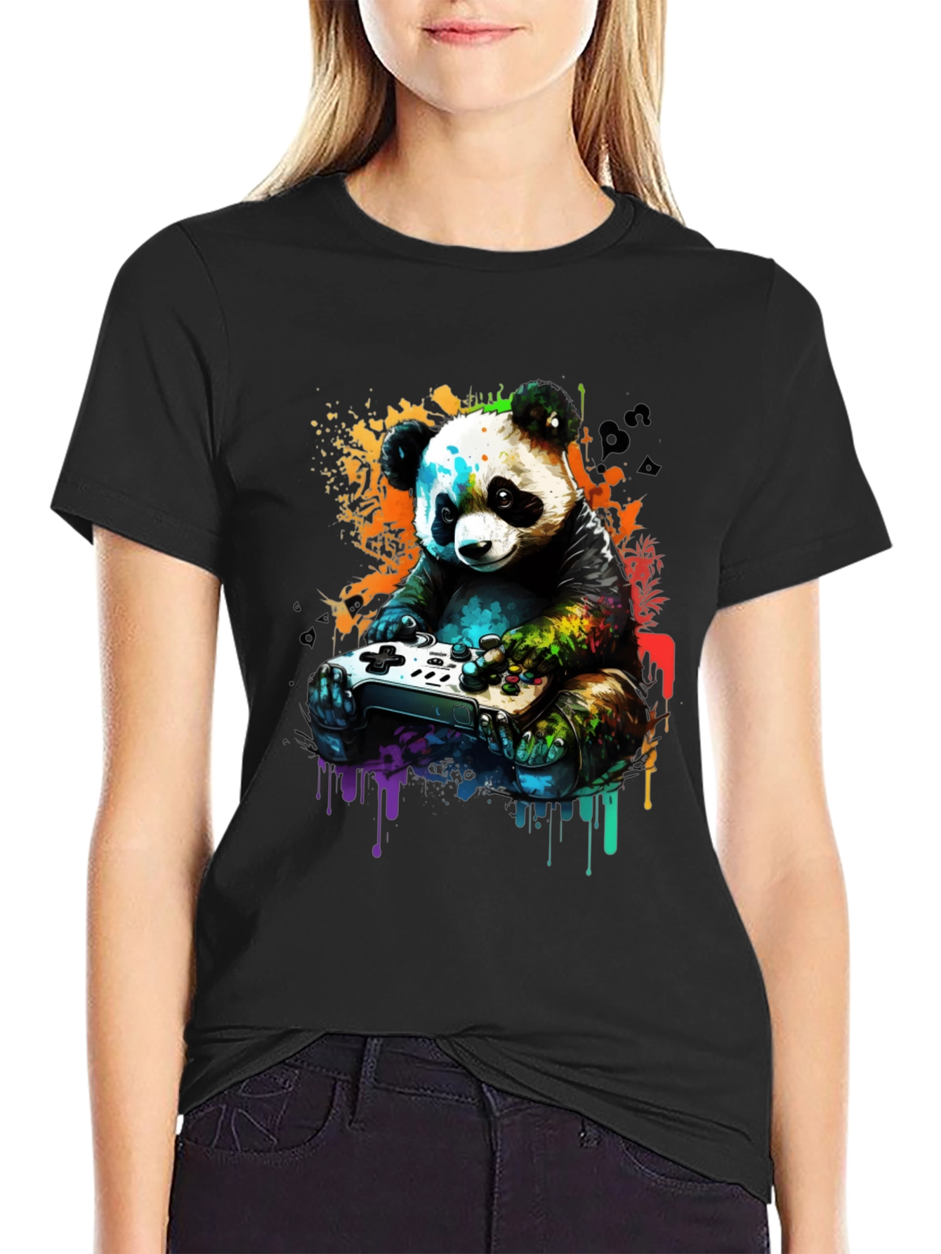 Gamer Panda Graphic Tee - Unique Design Comfortable Fit