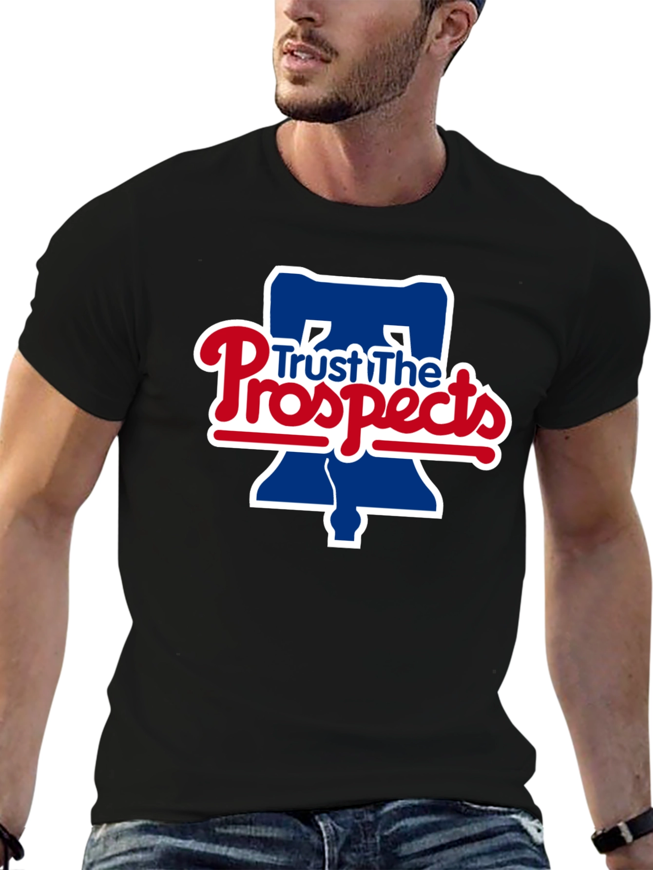 Trust The Prospects Phillies Baseball Black T-Shirt