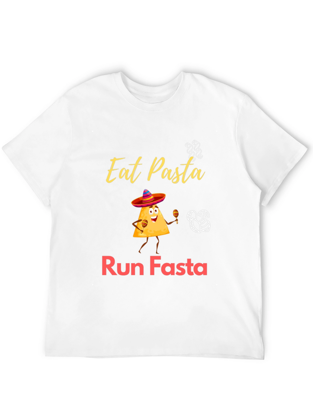 Eat Pasta Run Fasta T-Shirt Funny Graphic Tee