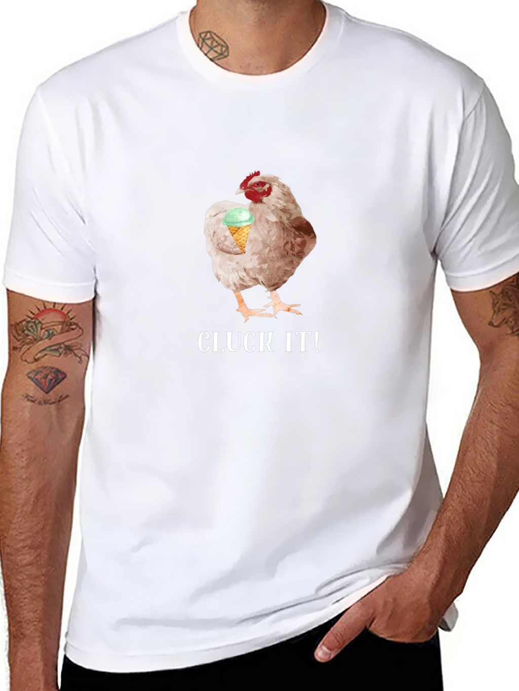 Cluck It! Chicken & Ice Cream Graphic Tee