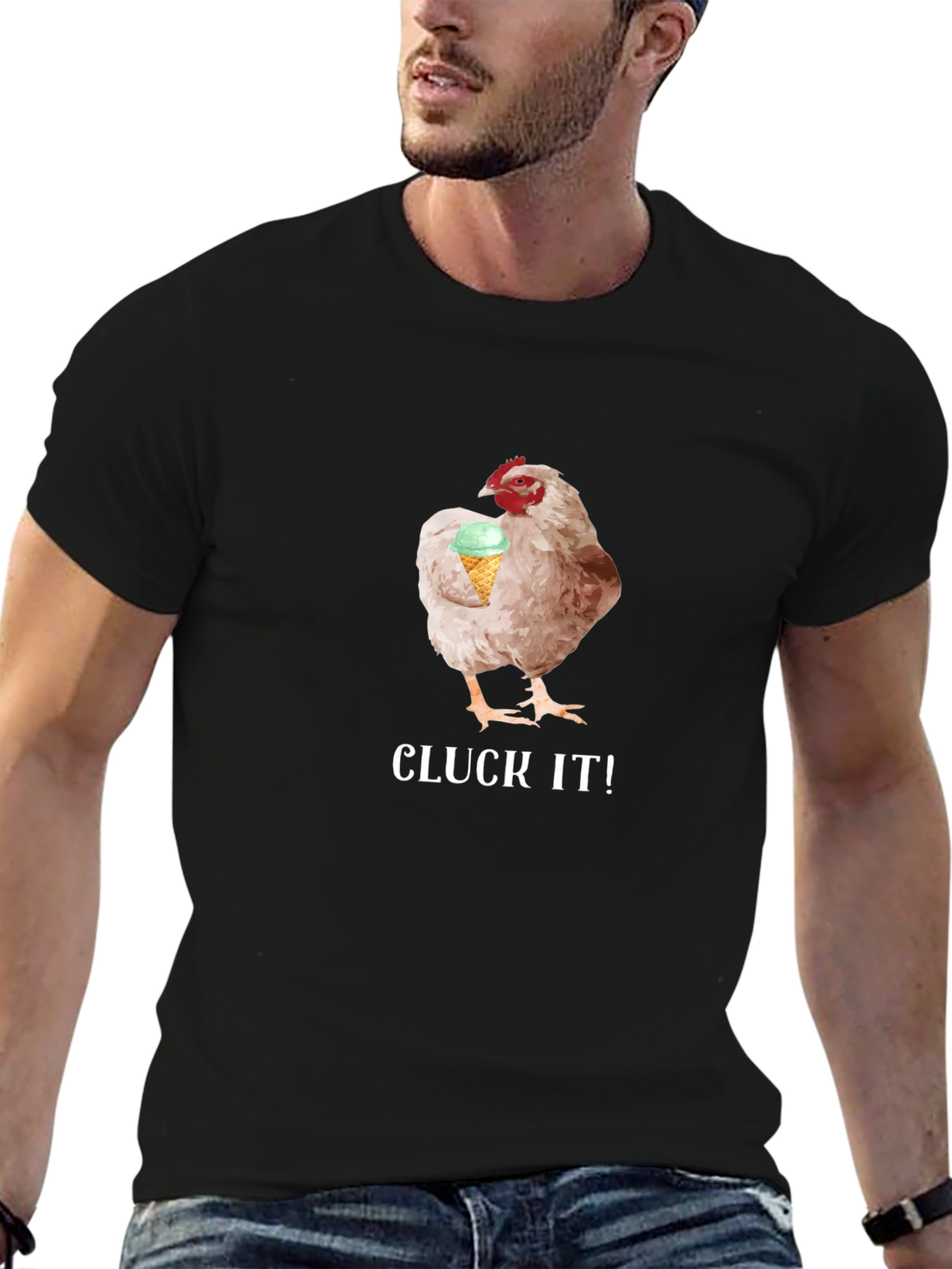 Cluck It! Chicken & Ice Cream Graphic Tee