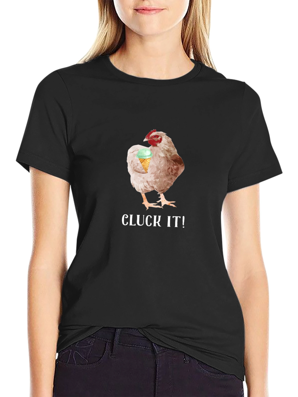 Cluck It! Chicken & Ice Cream Graphic Tee