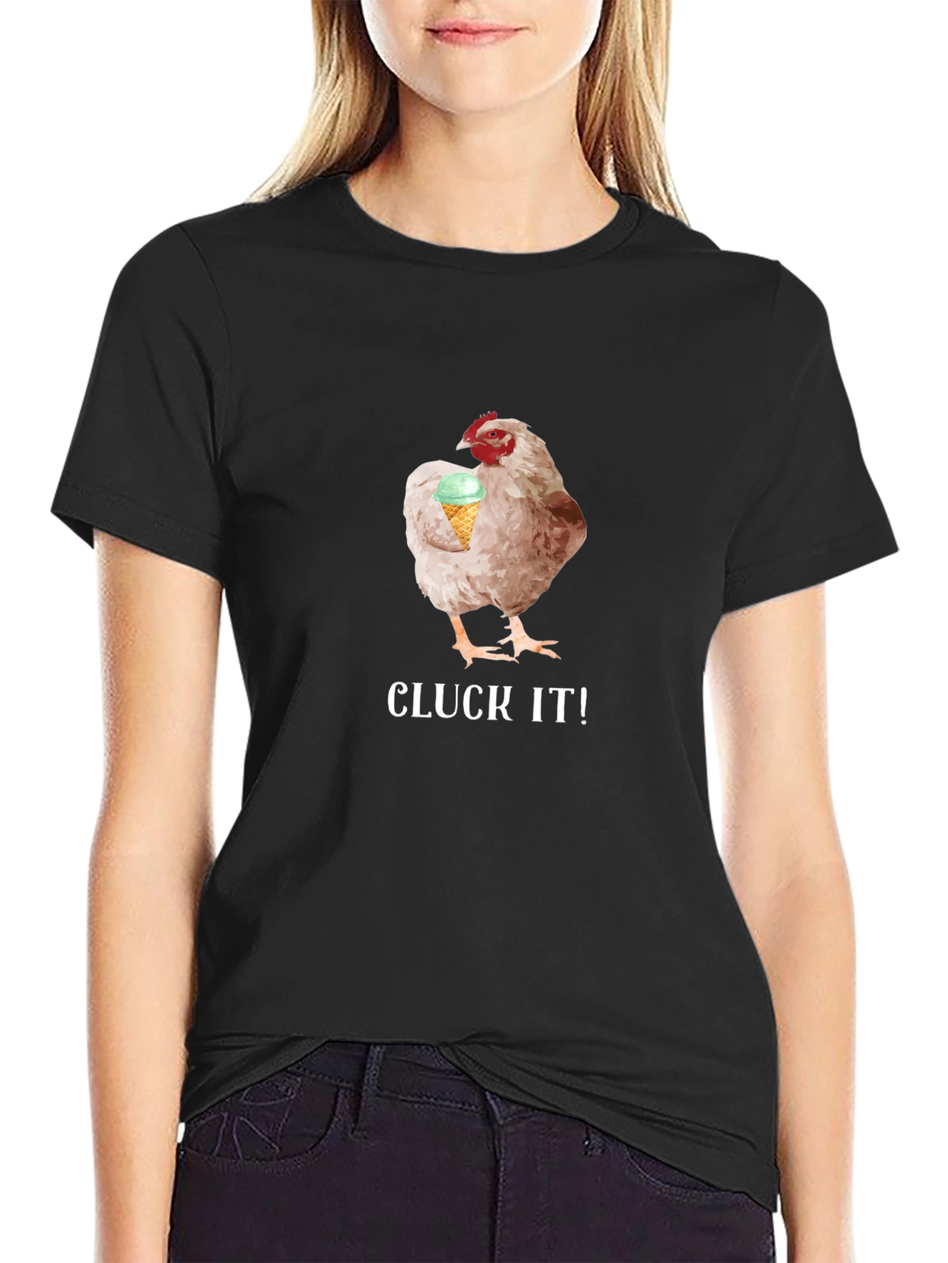 Cluck It! Chicken & Ice Cream Graphic Tee