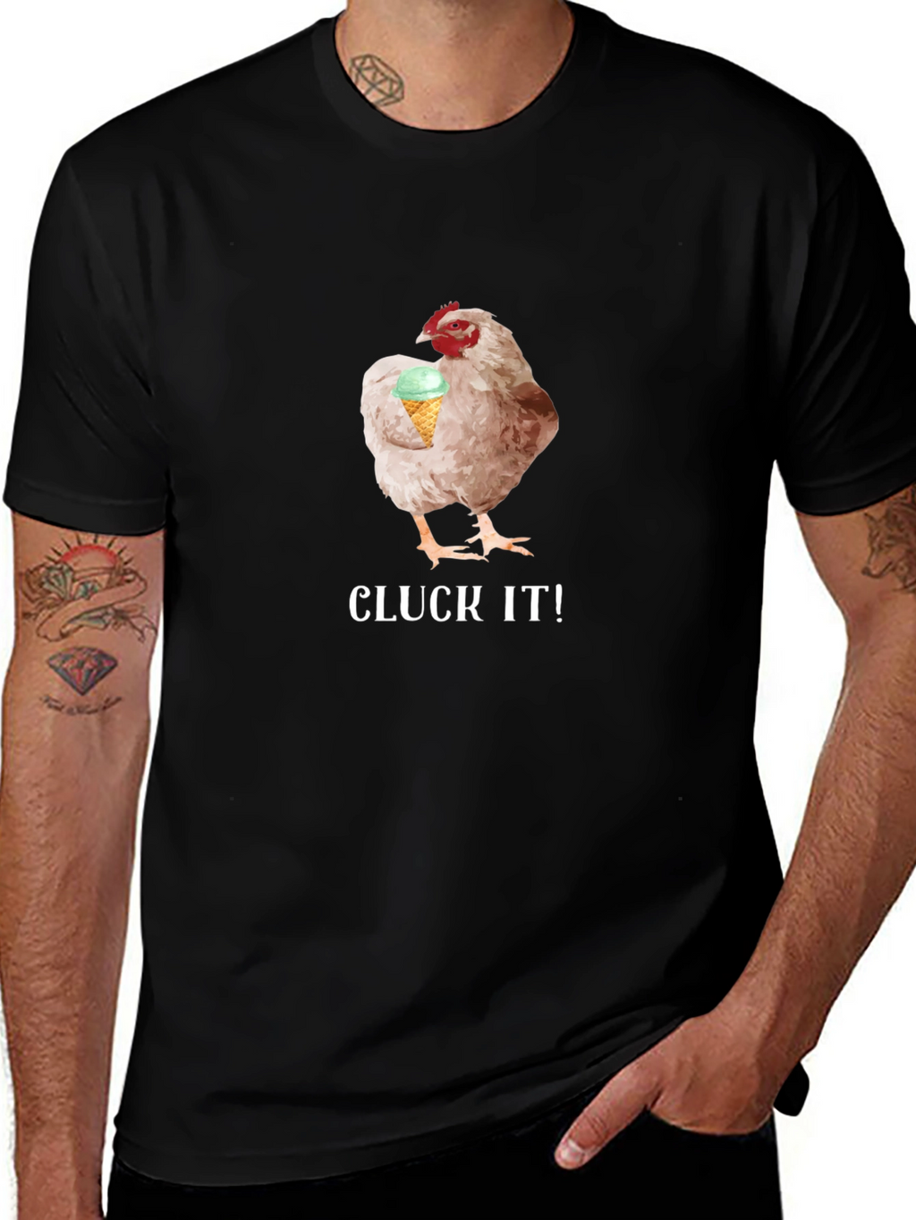 Cluck It! Chicken & Ice Cream Graphic Tee