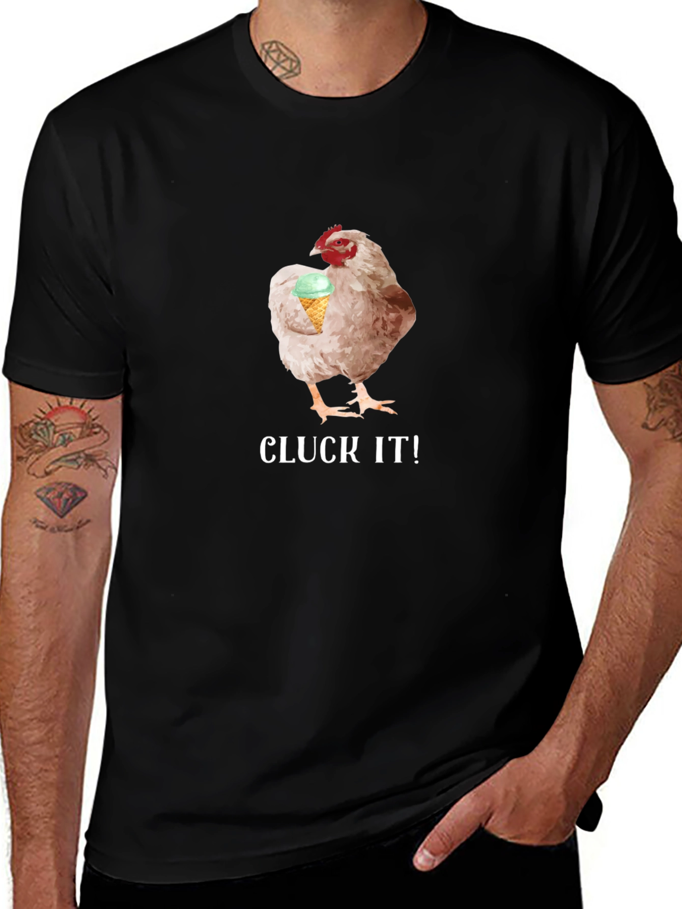 Cluck It! Chicken & Ice Cream Graphic Tee