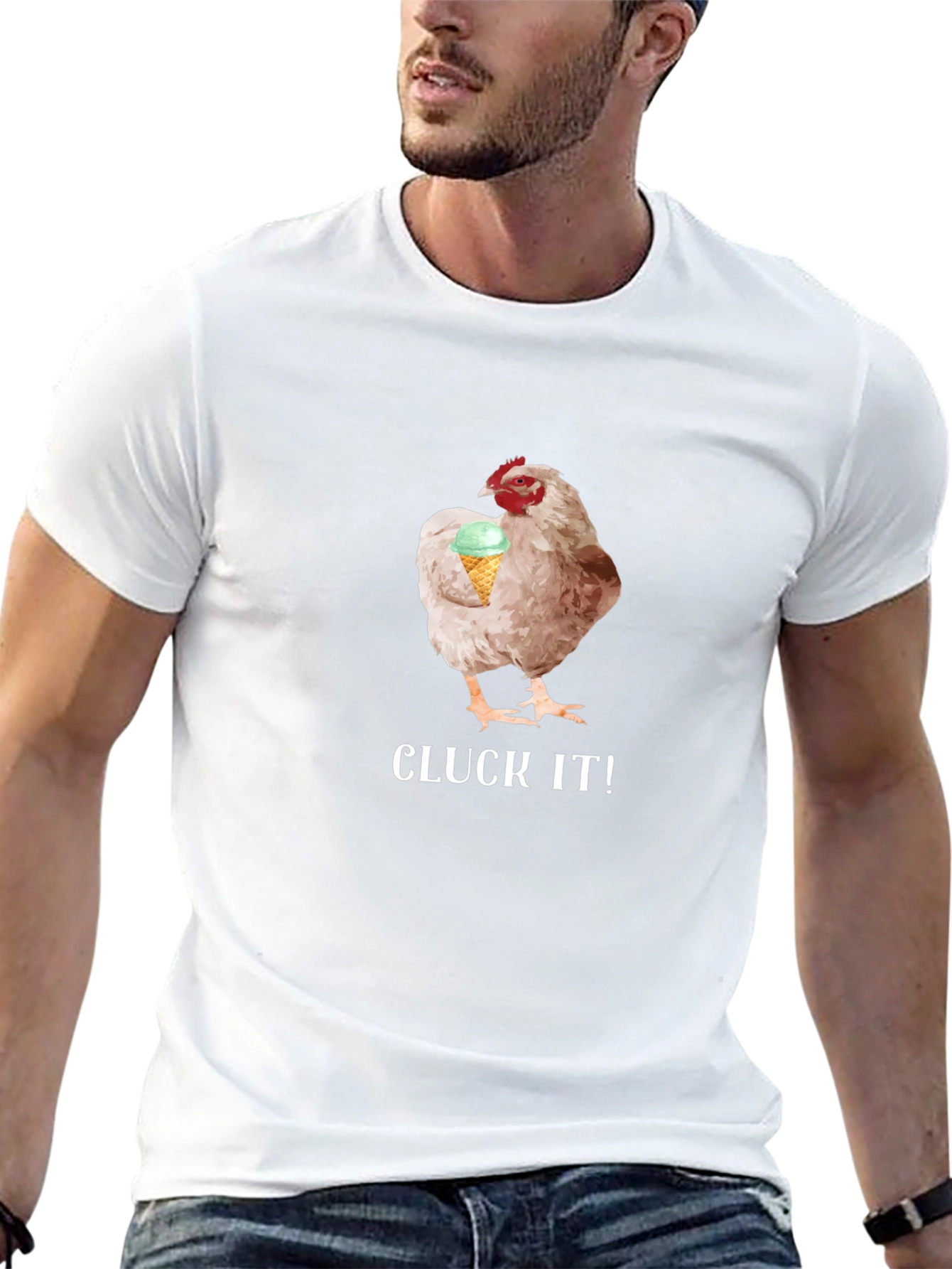 Cluck It! Chicken & Ice Cream Graphic Tee