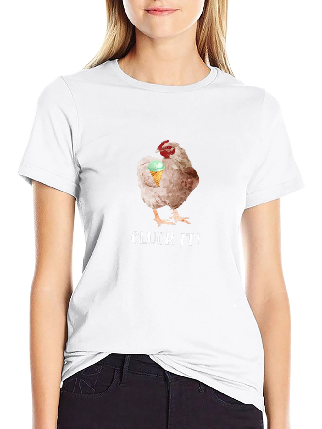 Cluck It! Chicken & Ice Cream Graphic Tee