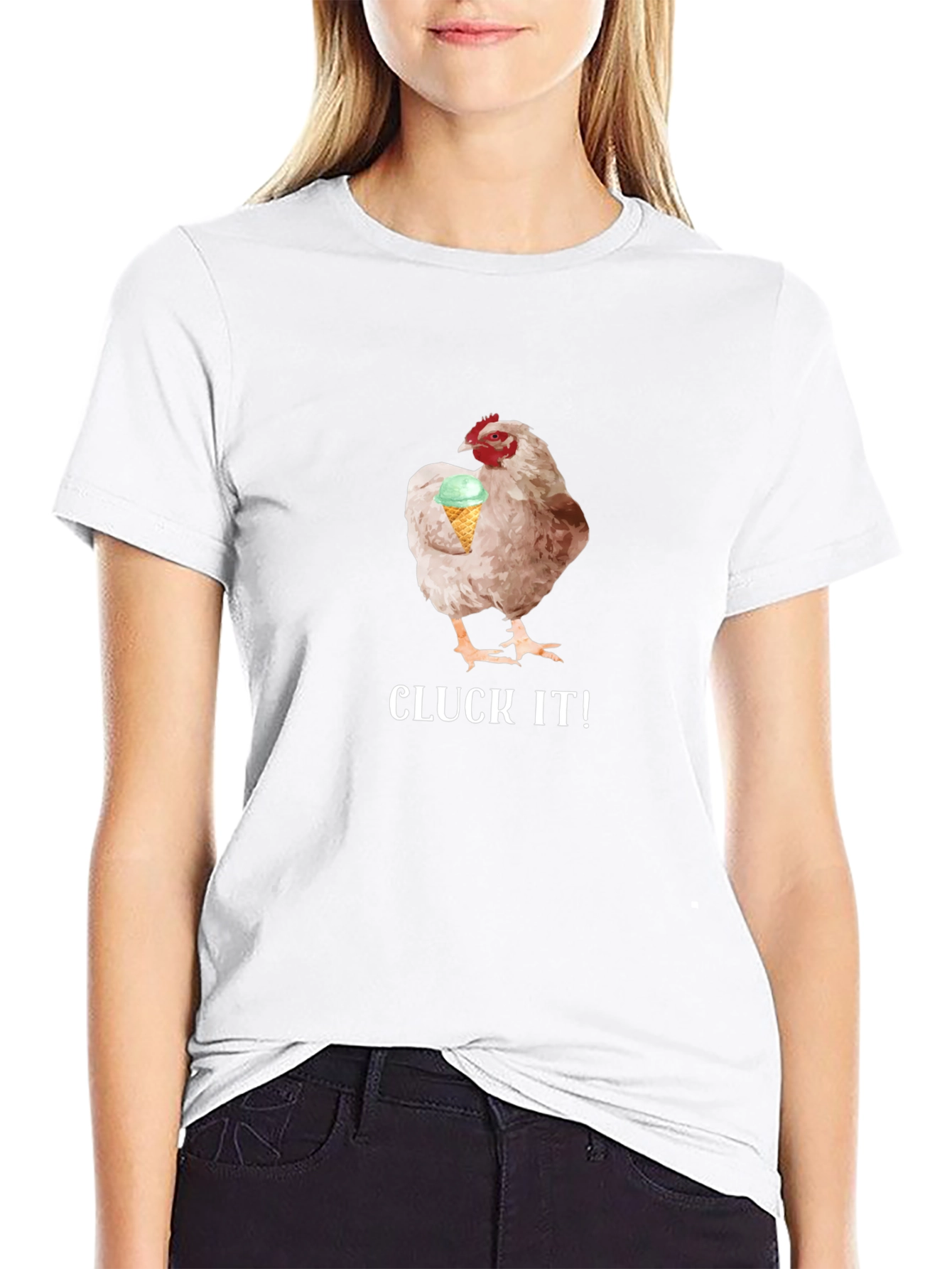 Cluck It! Chicken & Ice Cream Graphic Tee