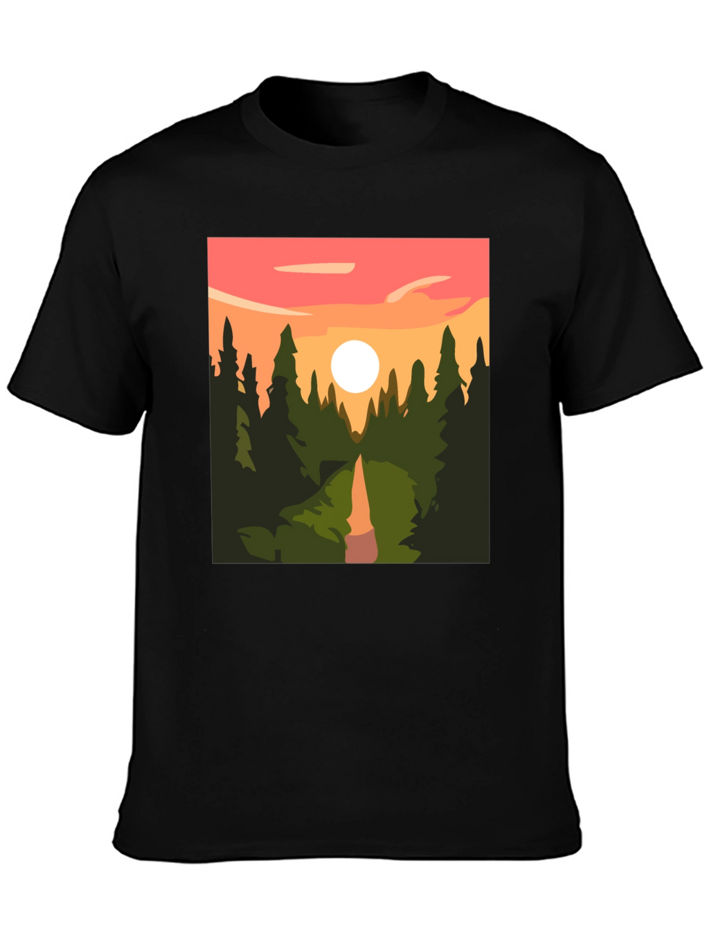 Sunset Forest Graphic Tee - Nature Inspired T-Shirt