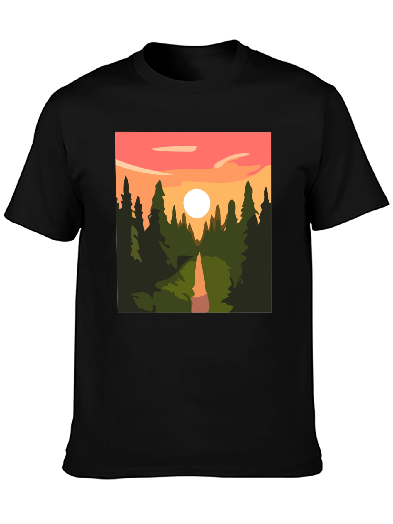 Sunset Forest Graphic Tee - Nature Inspired T-Shirt