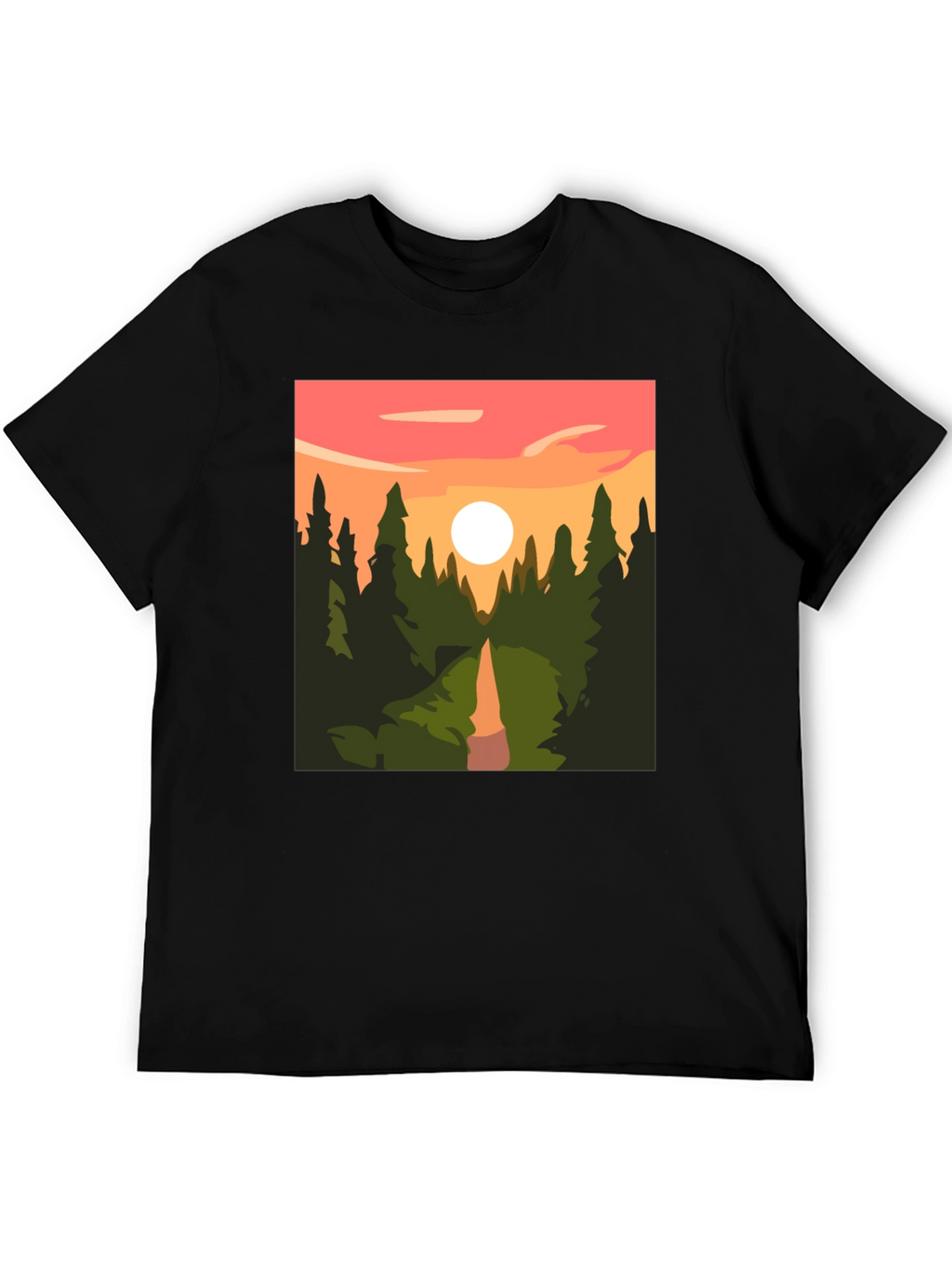 Sunset Forest Graphic Tee - Nature Inspired T-Shirt