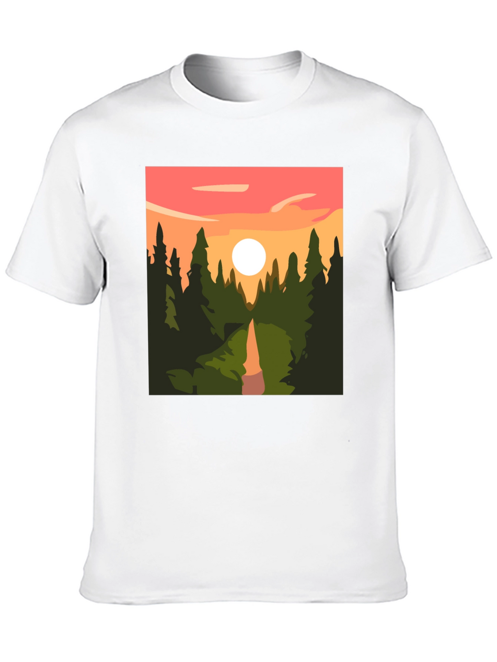 Sunset Forest Graphic Tee - Nature Inspired T-Shirt