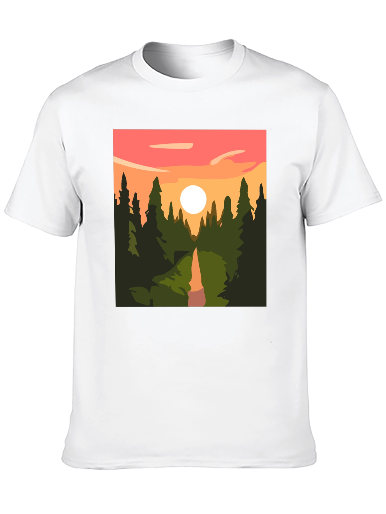 Sunset Forest Graphic Tee - Nature Inspired T-Shirt