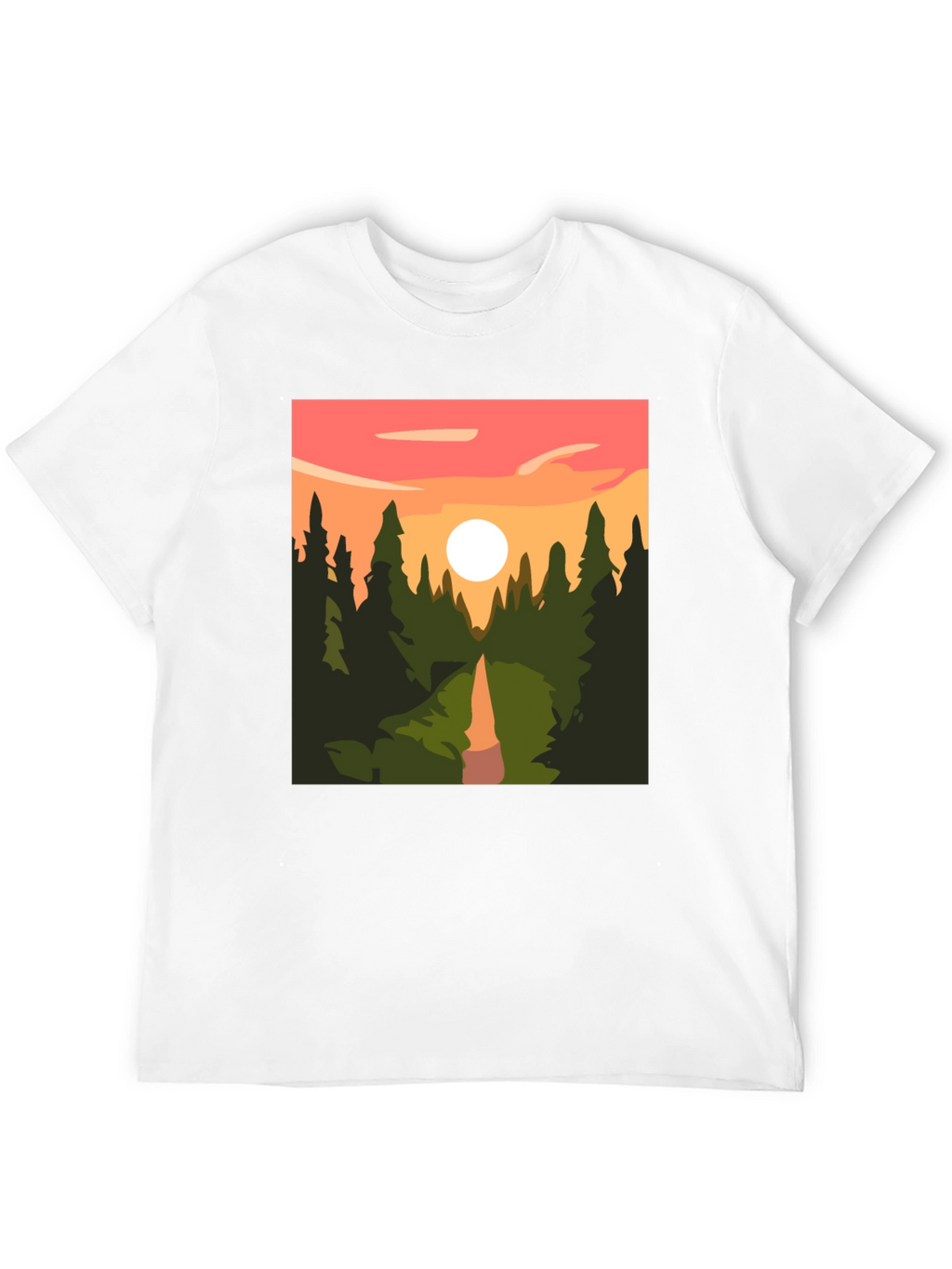 Sunset Forest Graphic Tee - Nature Inspired T-Shirt