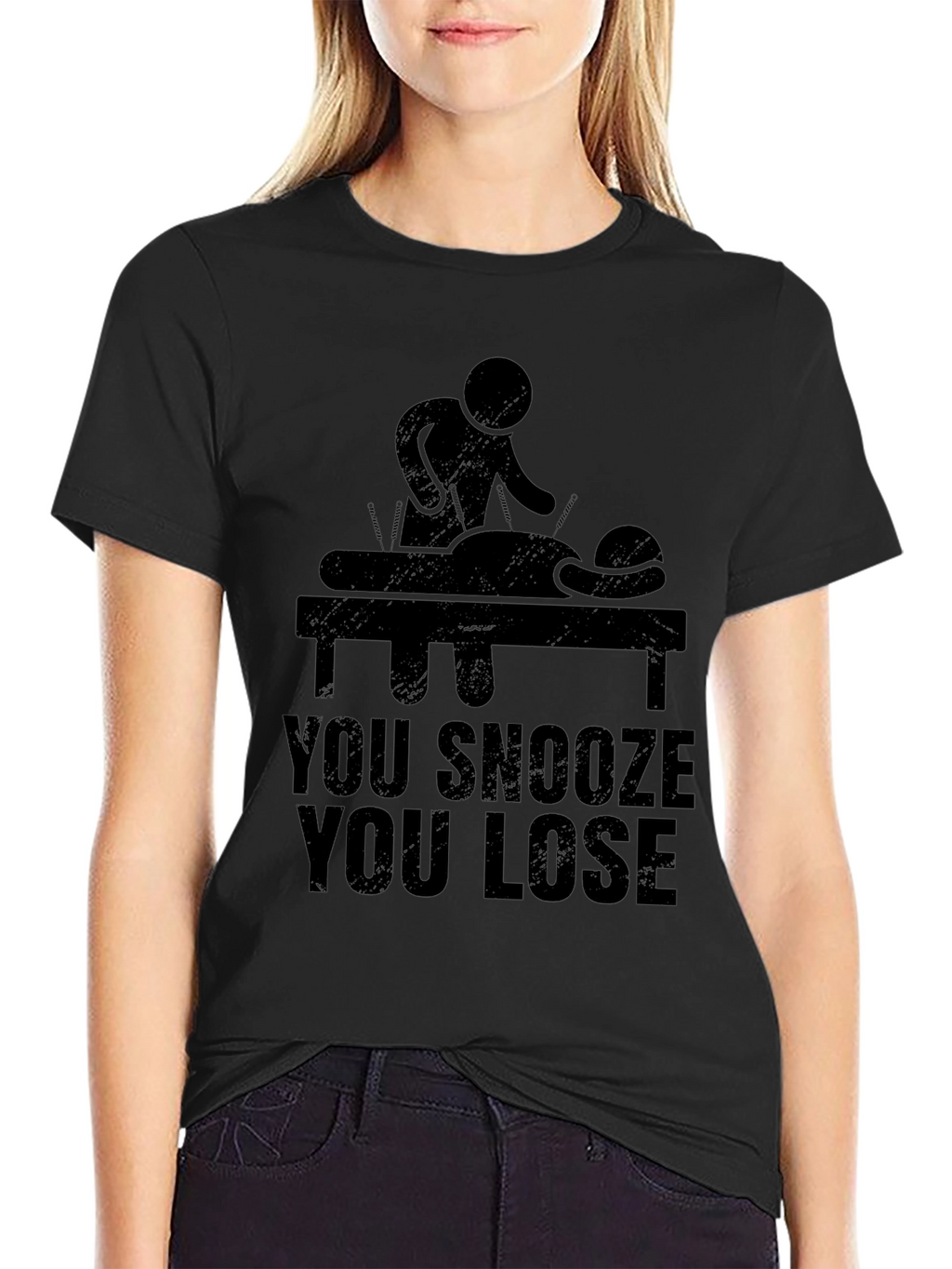 Acupuncture T-Shirt - You Snooze You Lose Funny Tee