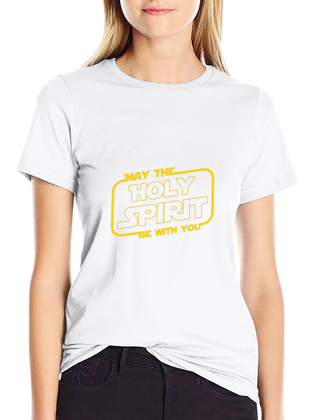 Holy Spirit Star Wars Style Black T-Shirt
