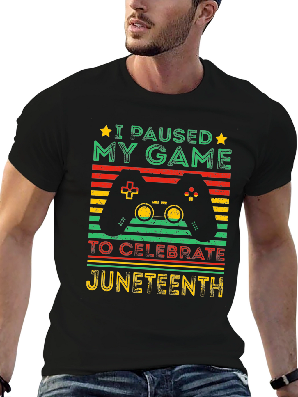 Juneteenth Gamer T-Shirt - Paused My Game