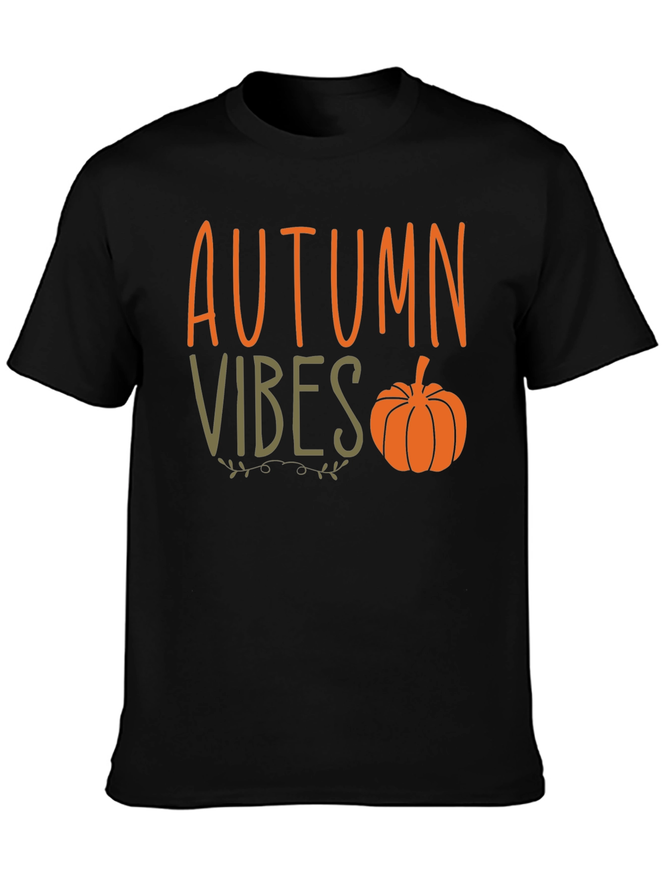 Autumn Vibes Pumpkin Graphic Tee - Stylish Fall Apparel
