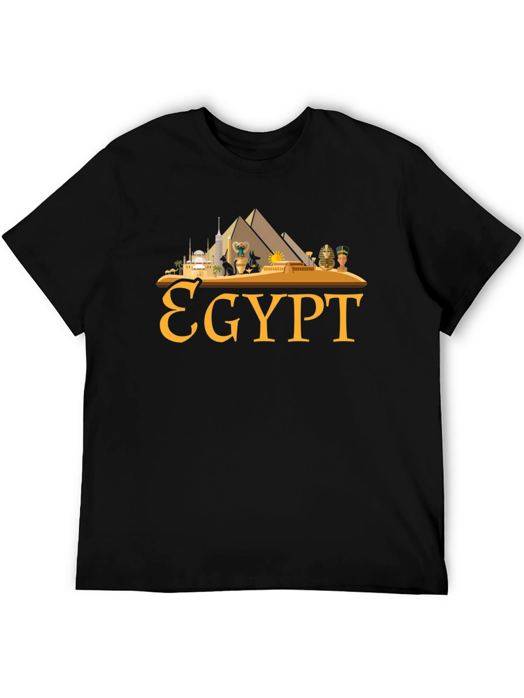 Egypt Graphic Tee - Black Cotton T-Shirt