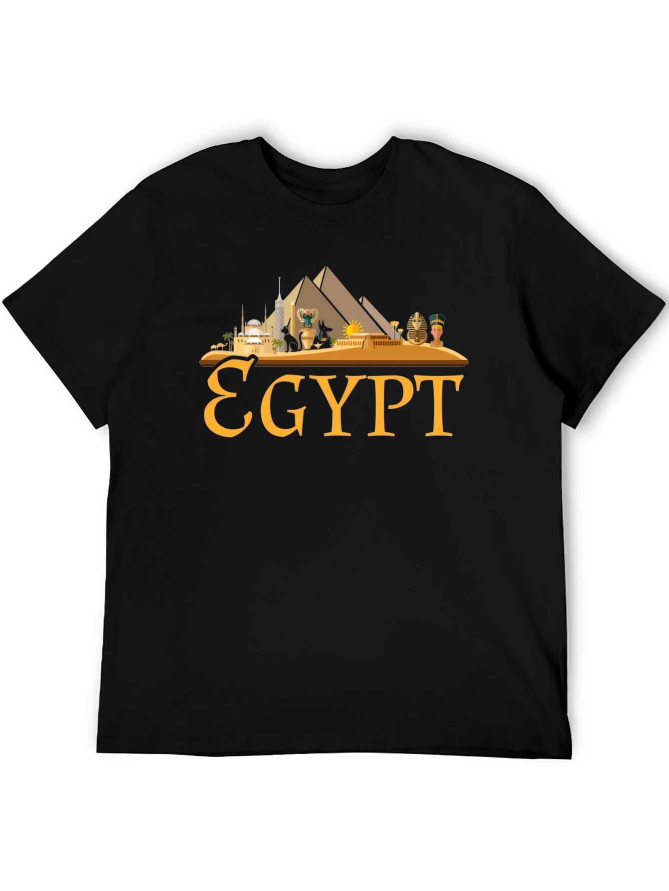 Egypt Graphic Tee - Black Cotton T-Shirt