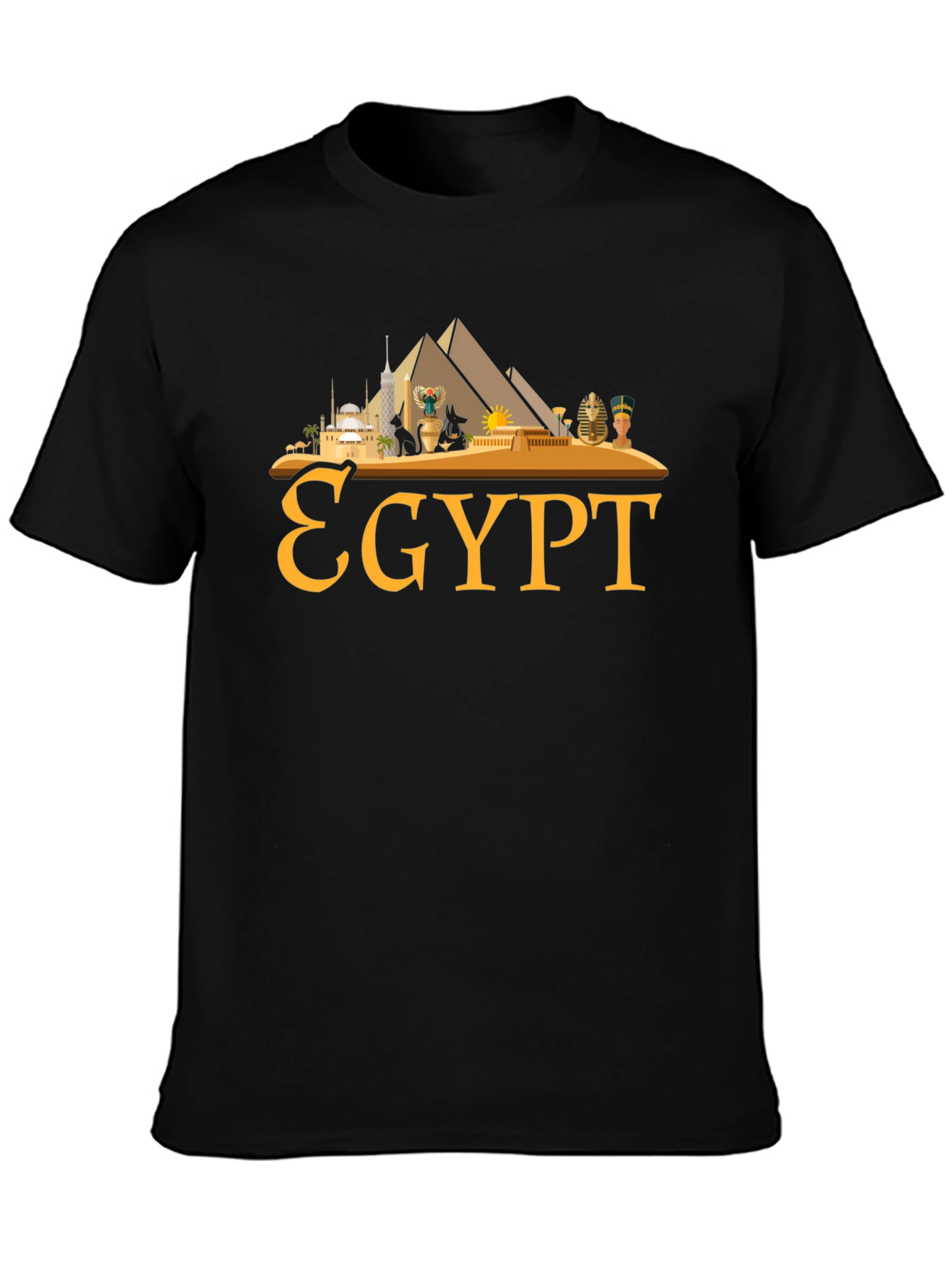 Egypt Graphic Tee - Black Cotton T-Shirt