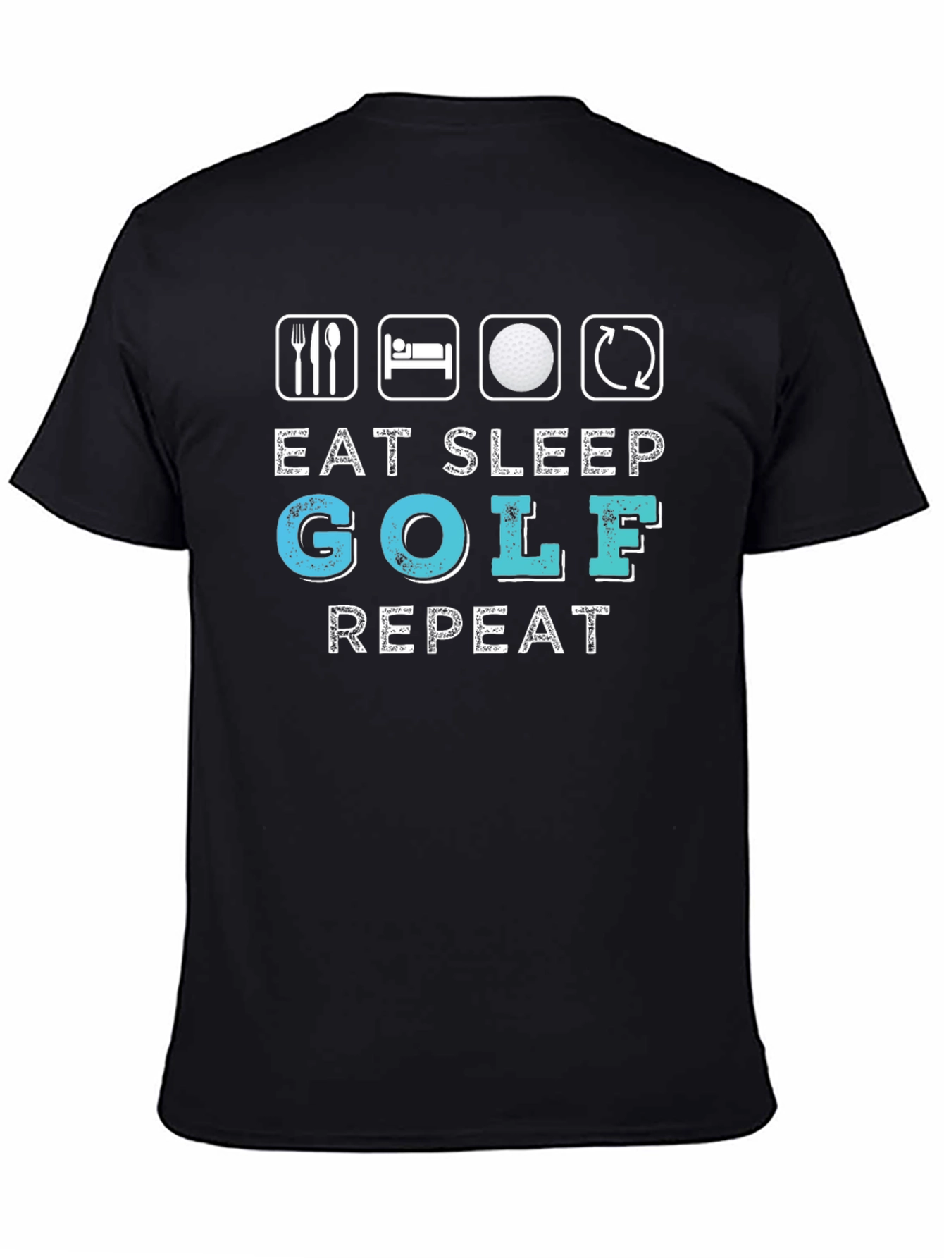 Eat Sleep Golf Repeat Graphic Tee
