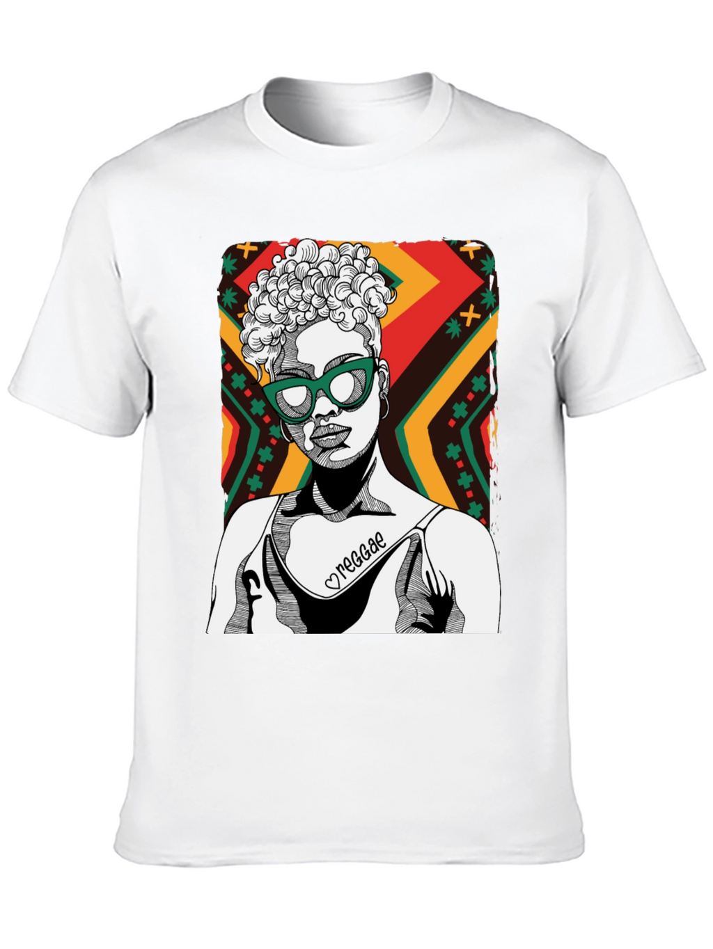 Reggae Girl Black Graphic Tee - Cool Unisex Shirt