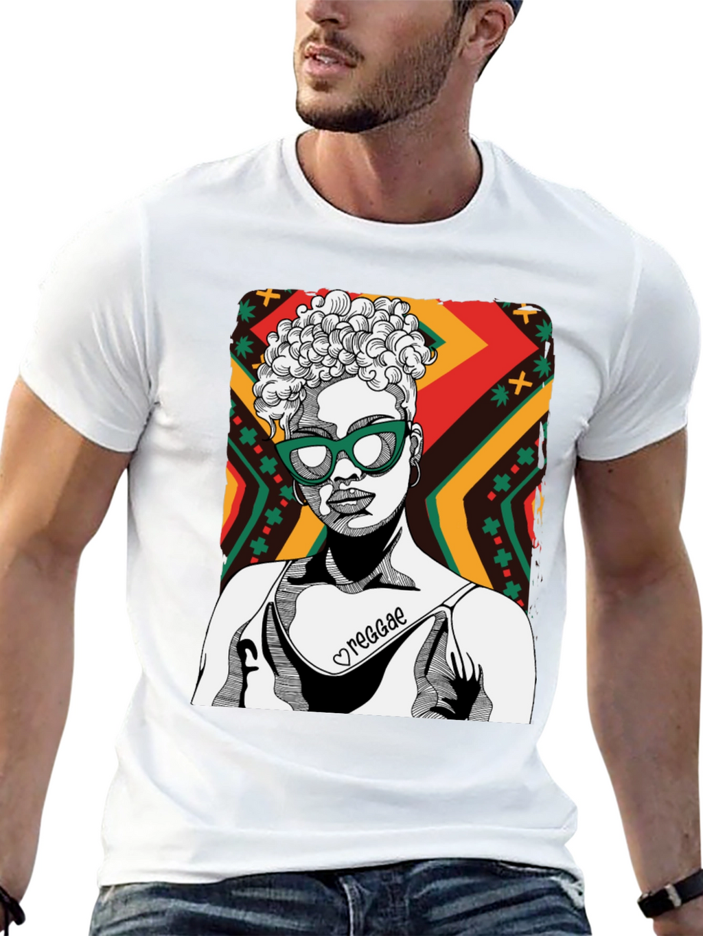 Reggae Girl Black Graphic Tee - Cool Unisex Shirt