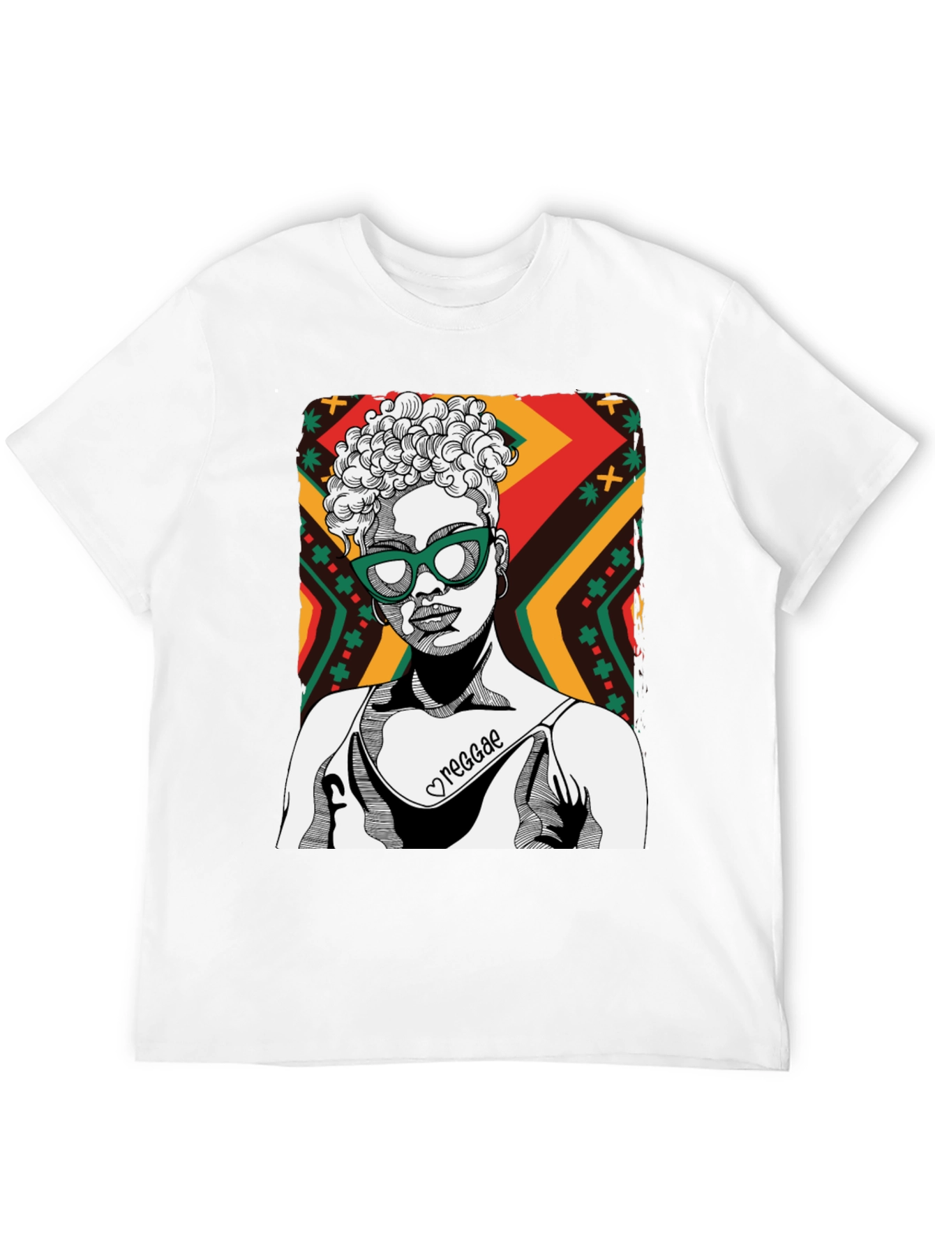 Reggae Girl Black Graphic Tee - Cool Unisex Shirt